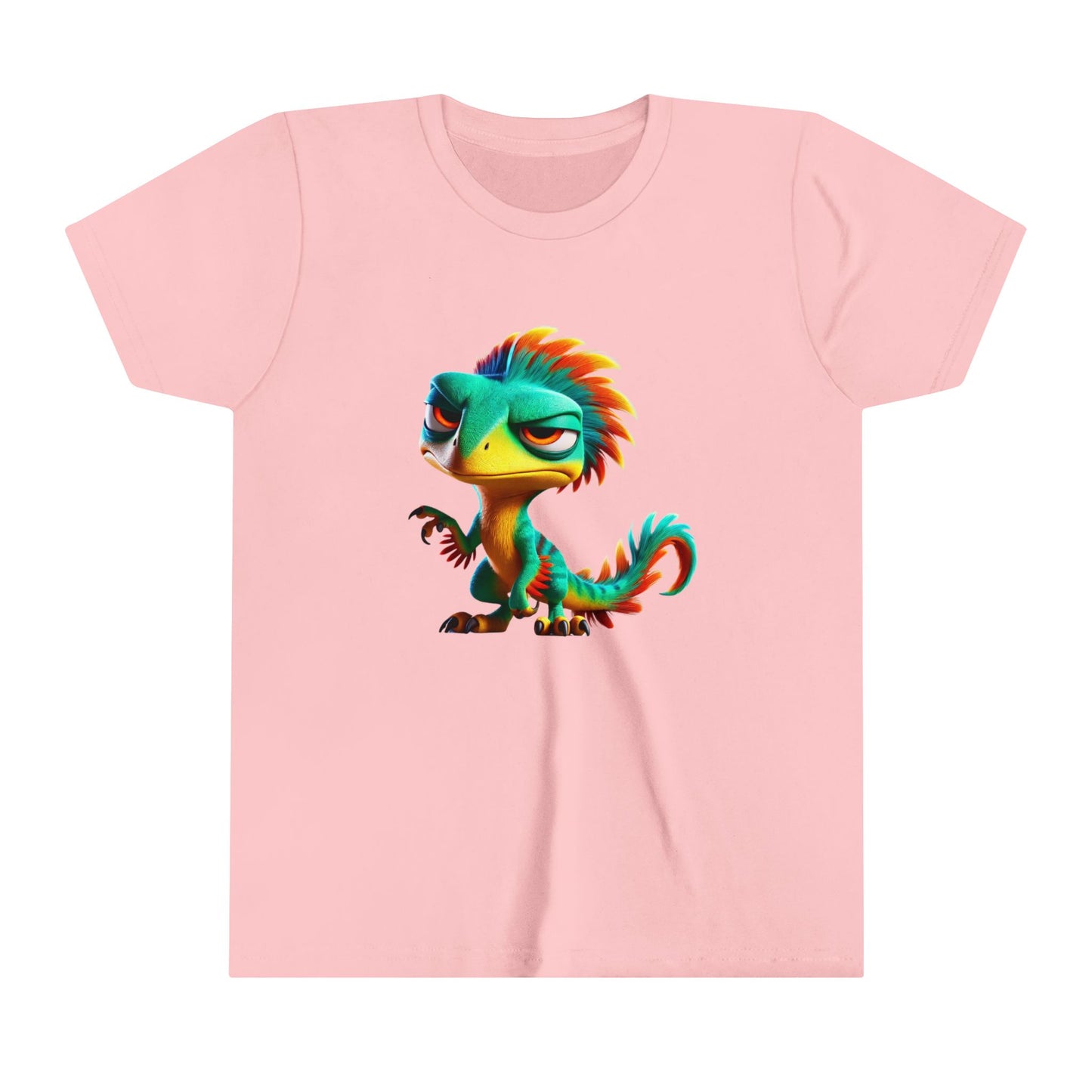 Youth Colorful & Feisty Velociraptor – Unleash the Attitude!- Unisex Jersey Short Sleeve Tee Super Comfy Dino T-Shirt Gift