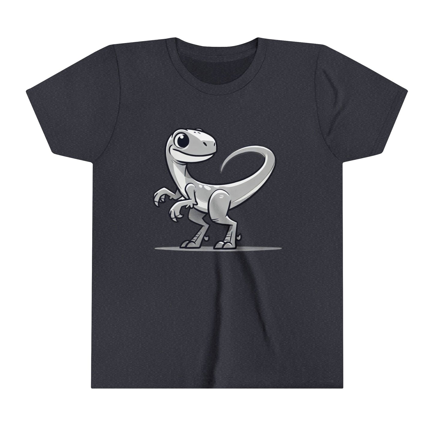 Youth Cute Velociraptor Cartoon Tee β Dino Fun for All Ages! π¦β¨ - Unisex Jersey Short Sleeve Tee Super Comfy Dino T-Shirt Gift