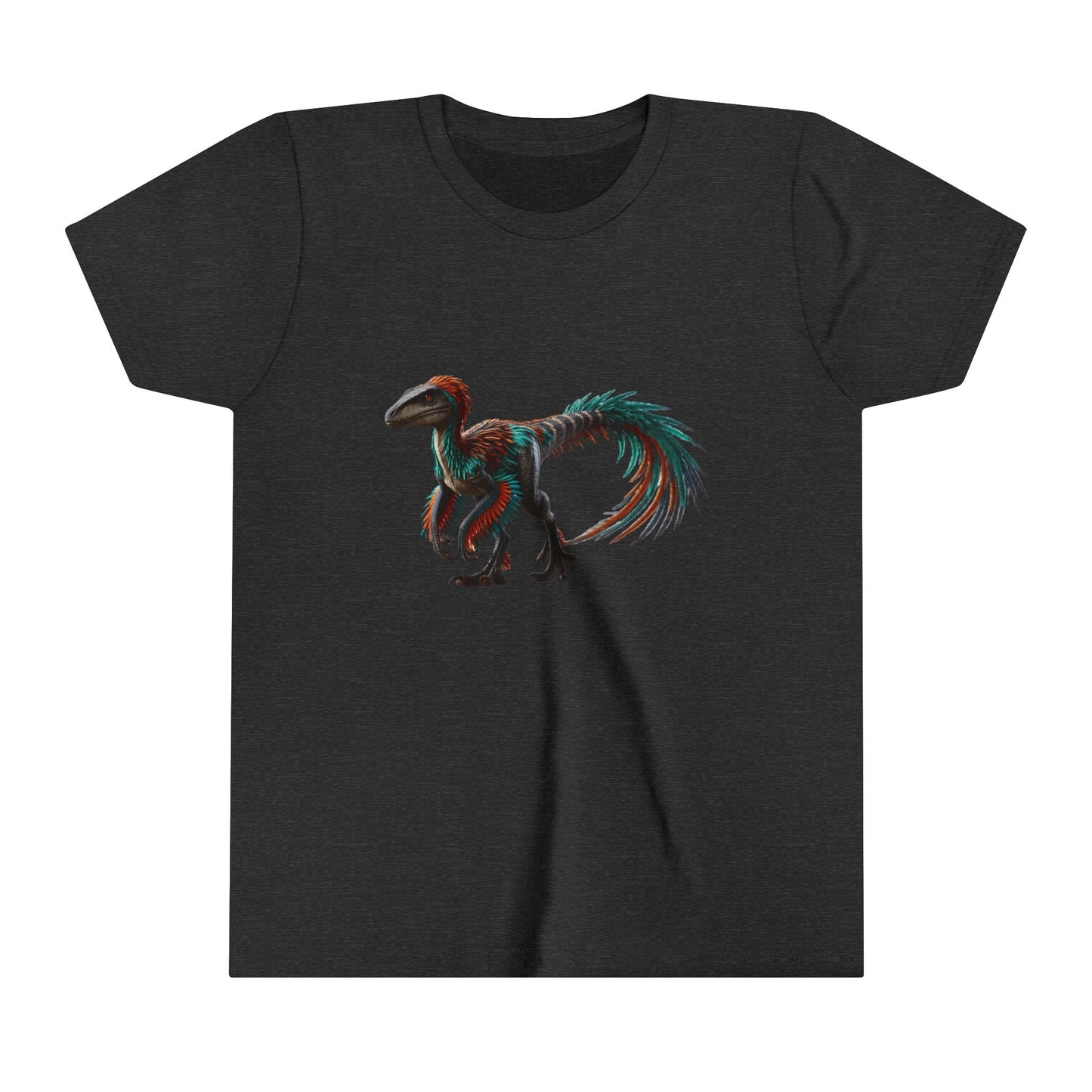 Youth Bright & Bold Velociraptor Tee β Adorable Dino Fun in Orange & Green! π¦ππΏ - Unisex Jersey Short Sleeve Tee Super Comfy Dino T-Shirt Gift