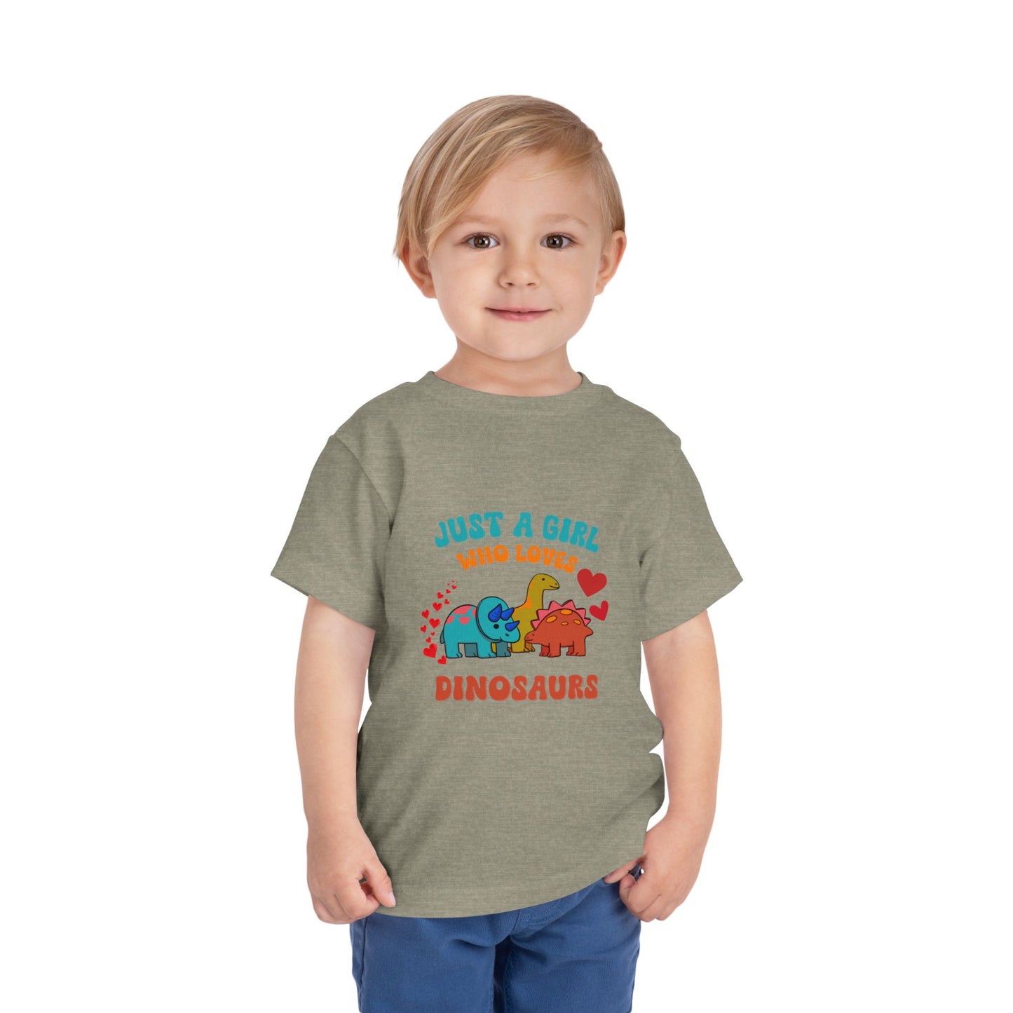 Just a Girl Who Loves Dinosaurs Toddler Size T-Shirt Stem children who Love Dinosaurs Tshirts