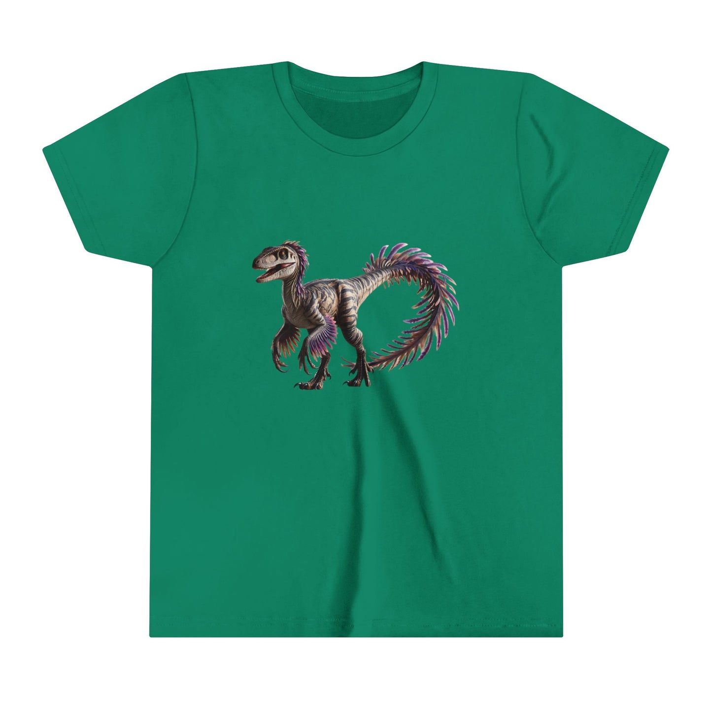 Youth Majestic Feathered Velociraptor Tee β Fierce, Fabulous, and Full of Flair! π¦πβ¨ - Unisex Jersey Short Sleeve Tee Super Comfy Dino T-Shirt Gift