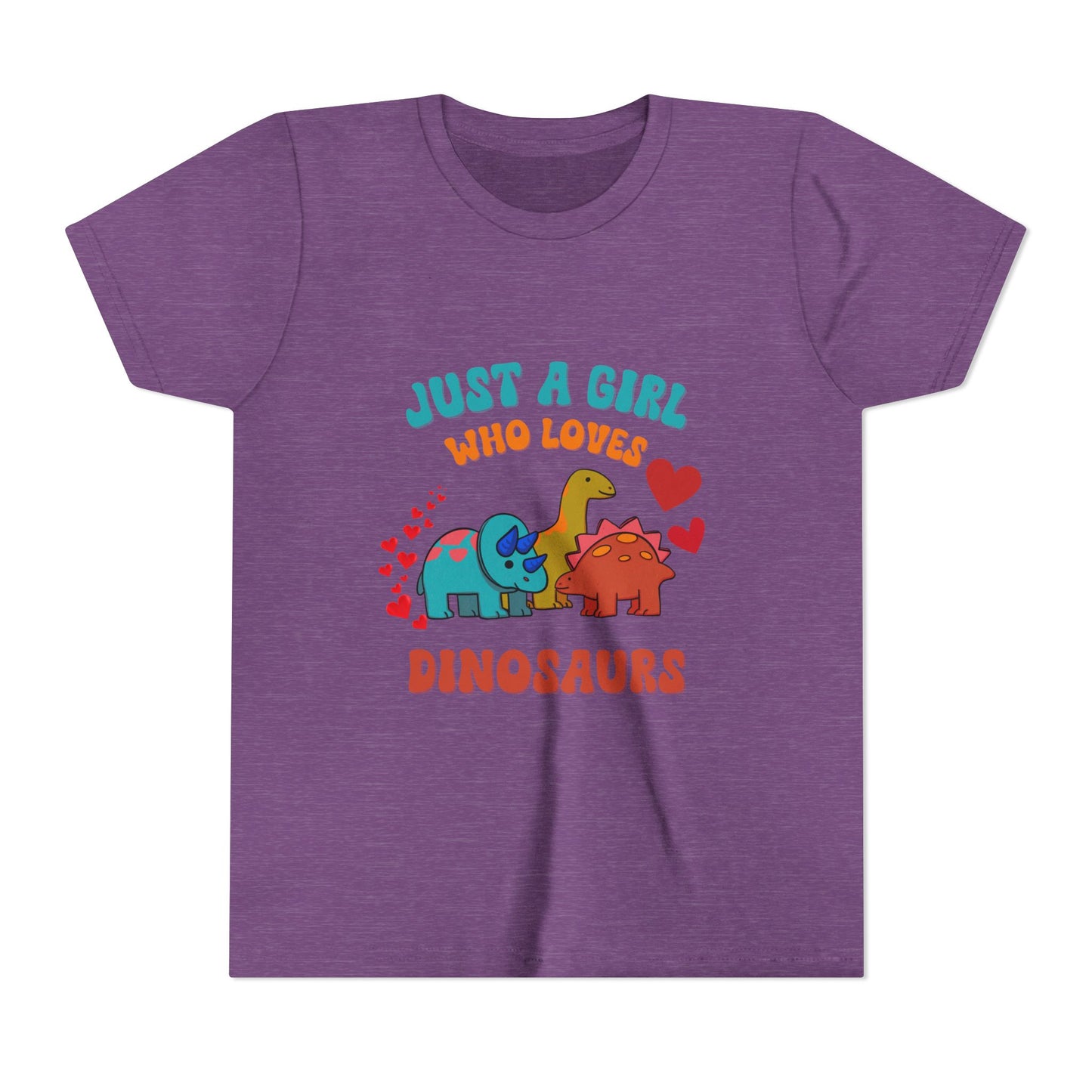 Just a Girl Who Loves Dinosaurs Youth Size T-Shirt Stem Tweens and Teens who Love Dinosaurs Tshirts