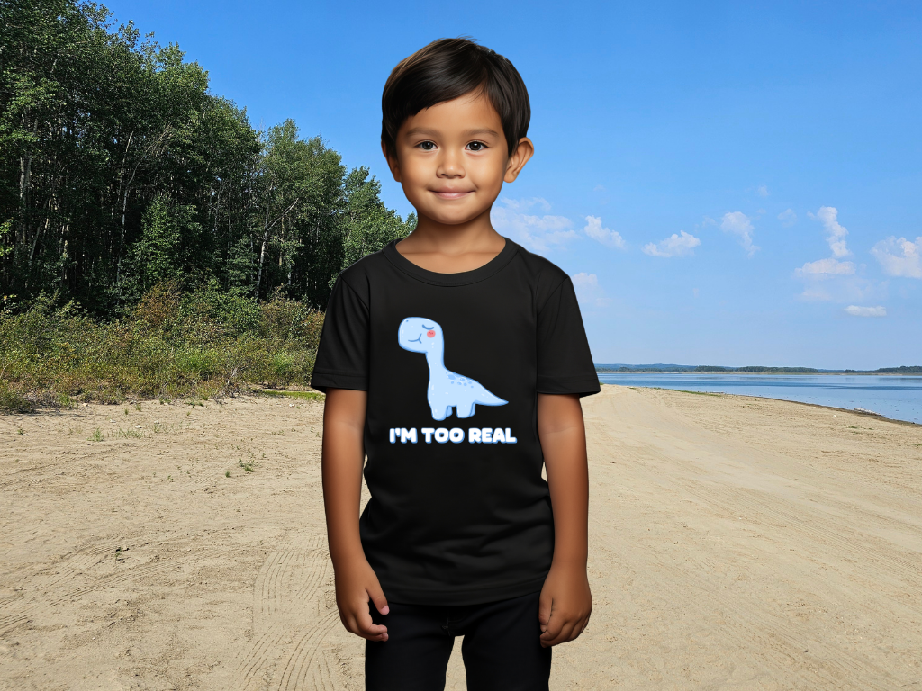 I m Too Real Youth Size T-Shirt Stem Tweens and Teens who Love Dinosaurs Tshirts