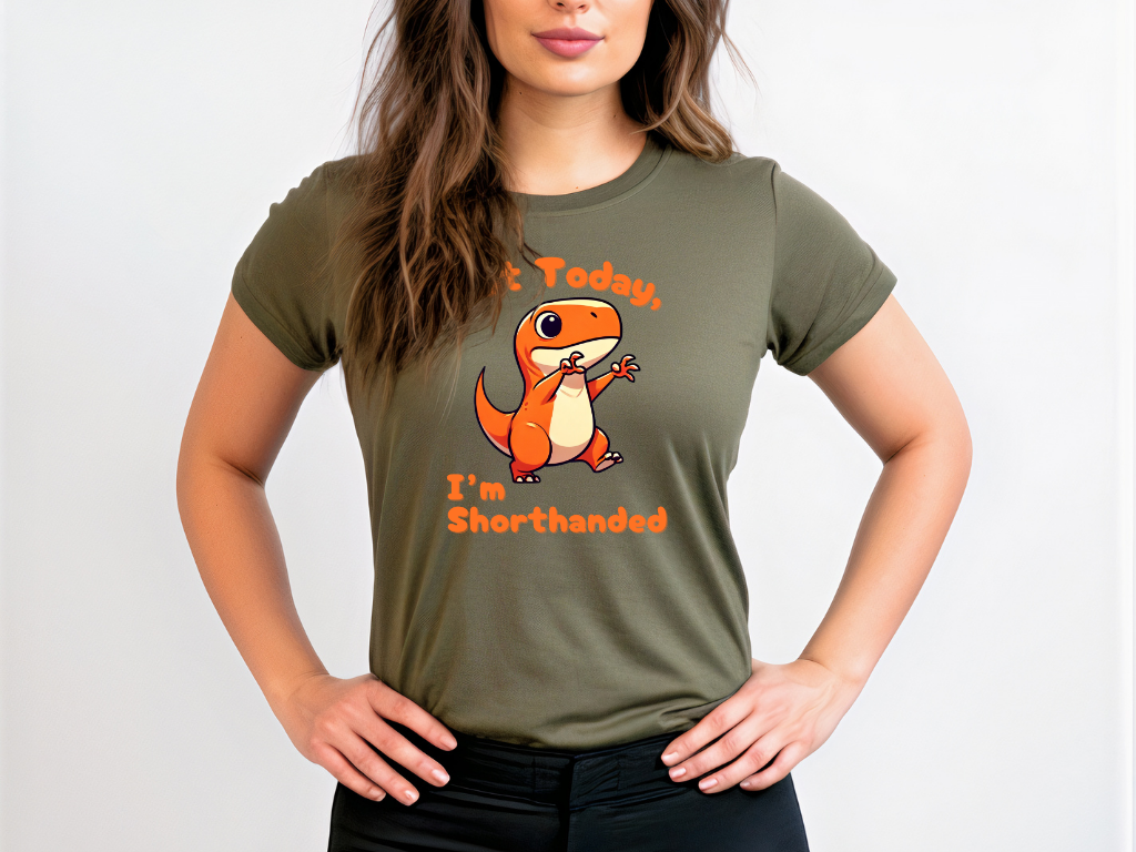 Orange Not Today, Im Shorthanded Womens fit Short Sleeve Tee Stem for Women and Girls who Love Dinosaurs tshirts T-Shirt