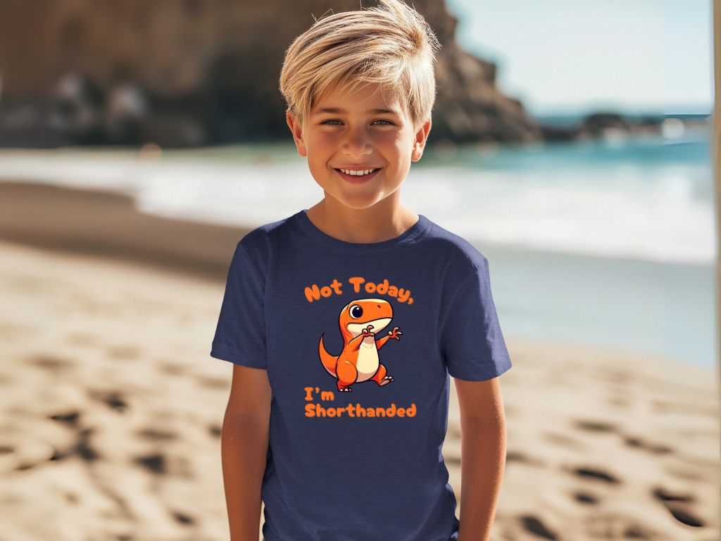 Orange Not Today, Im Shorthanded Youth Size T-Shirt Stem Tweens and Teens who Love Dinosaurs Tshirts