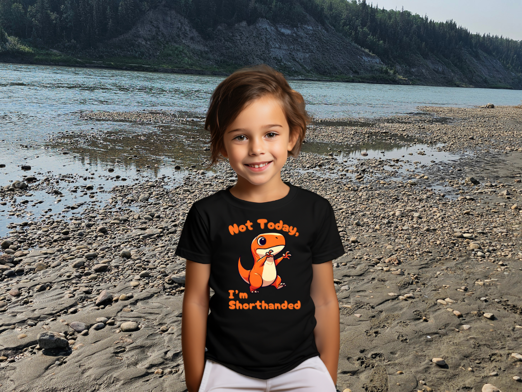 Orange Not Today, Im Shorthanded Youth Size T-Shirt Stem Tweens and Teens who Love Dinosaurs Tshirts