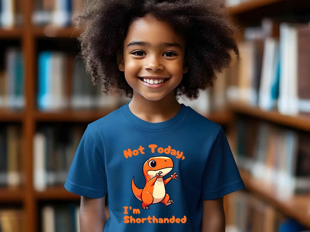 Orange Not Today, Im Shorthanded Youth Size T-Shirt Stem Tweens and Teens who Love Dinosaurs Tshirts