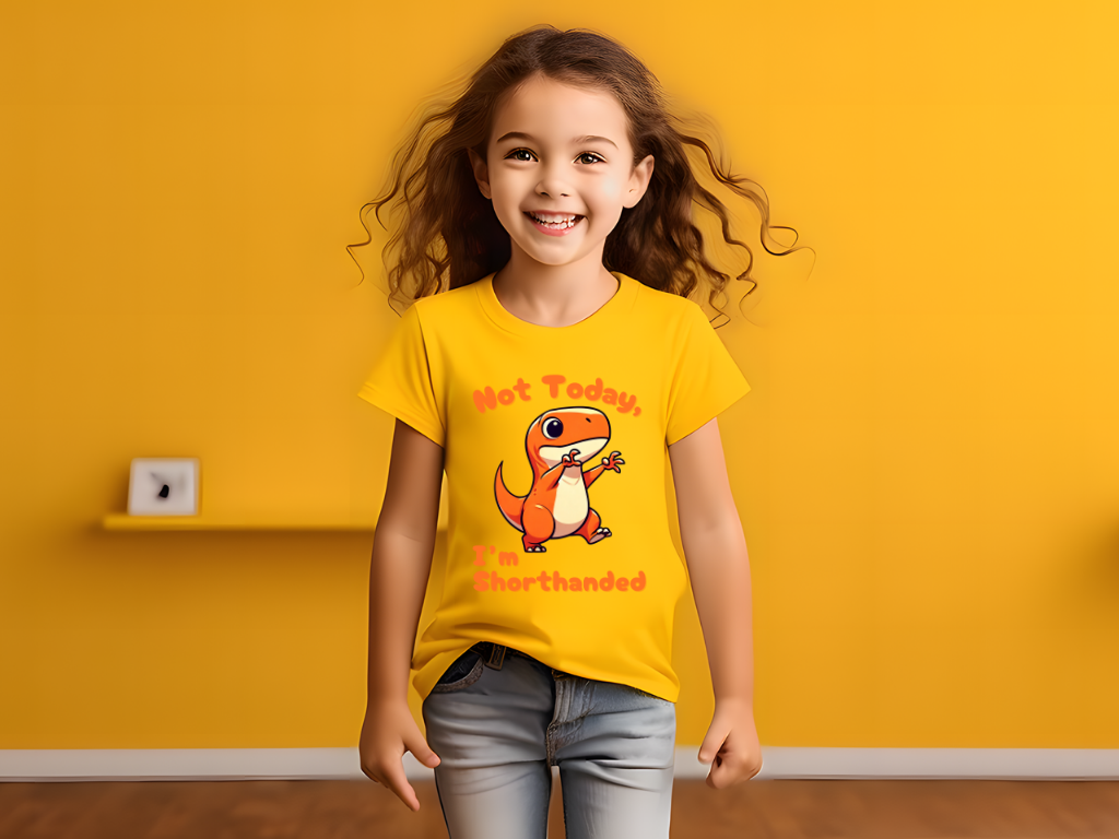 Orange Not Today, Im Shorthanded Toddler Size T-Shirt Stem children who Love Dinosaurs Tshirts