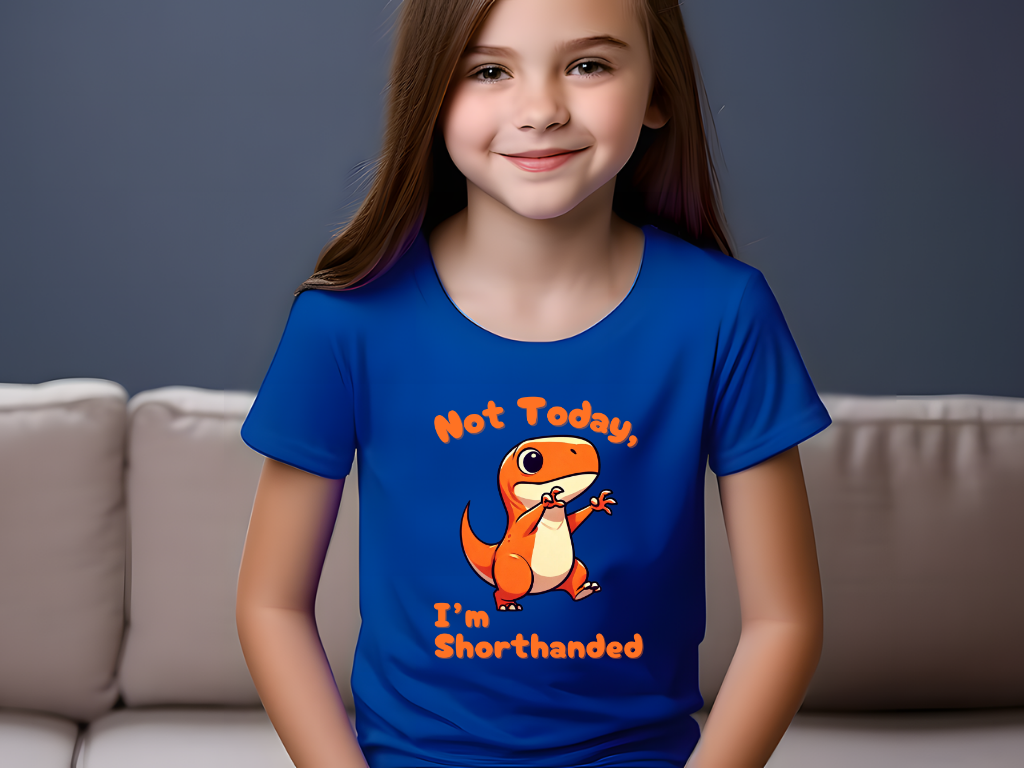 Orange Not Today, Im Shorthanded Toddler Size T-Shirt Stem children who Love Dinosaurs Tshirts