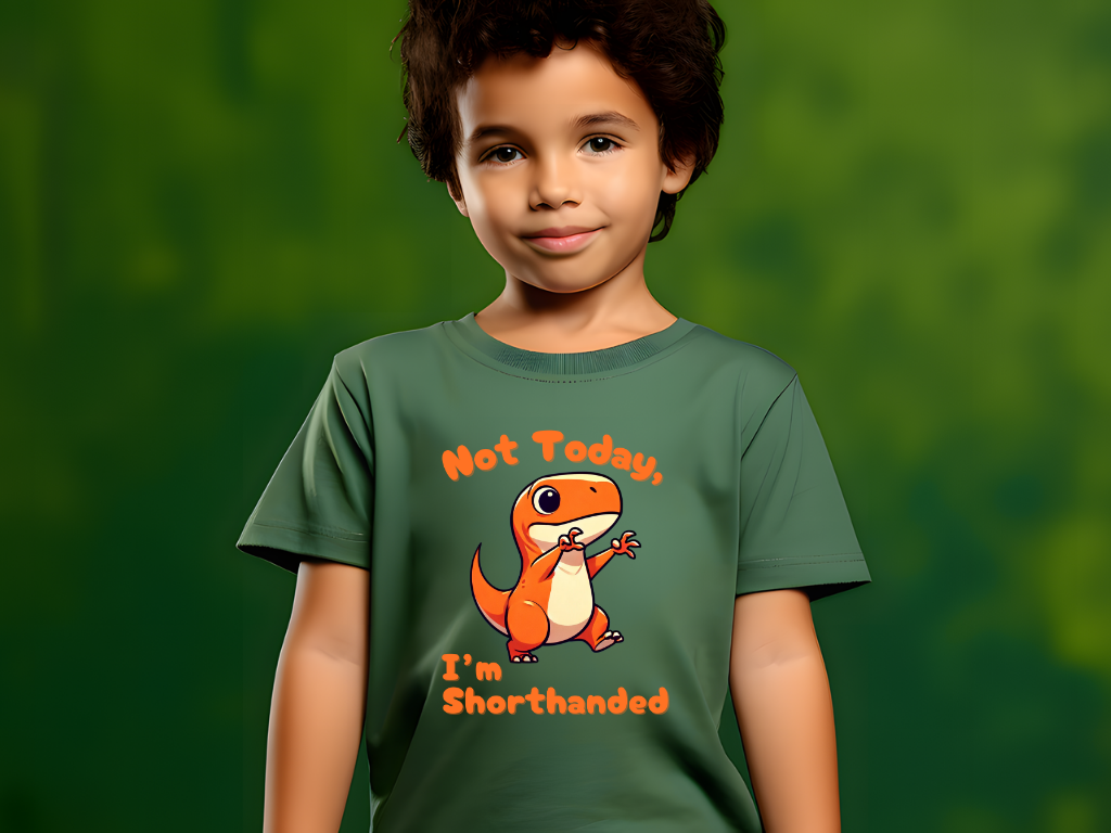 Orange Not Today, Im Shorthanded Toddler Size T-Shirt Stem children who Love Dinosaurs Tshirts