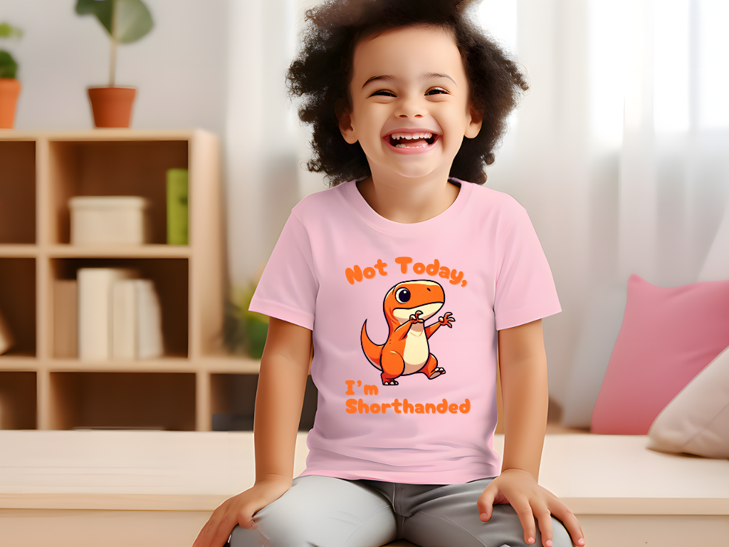 Orange Not Today, Im Shorthanded Toddler Size T-Shirt Stem children who Love Dinosaurs Tshirts