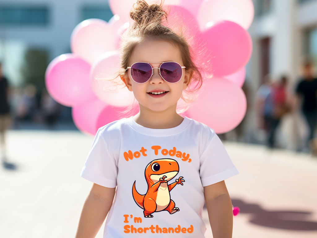 Orange Not Today, Im Shorthanded Toddler Size T-Shirt Stem children who Love Dinosaurs Tshirts
