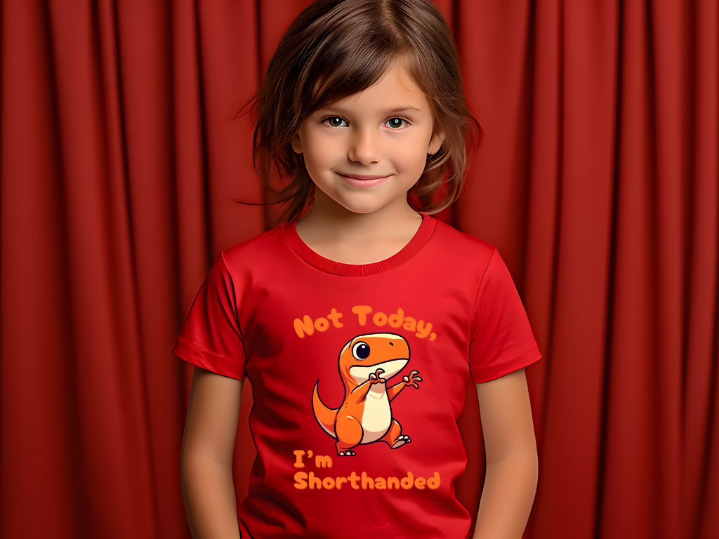 Orange Not Today, Im Shorthanded Toddler Size T-Shirt Stem children who Love Dinosaurs Tshirts