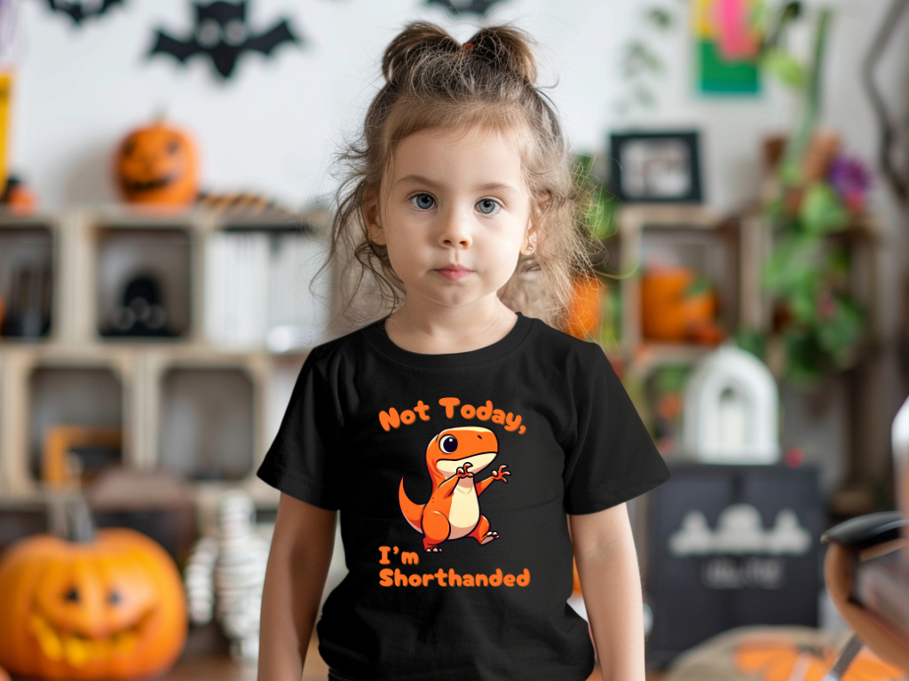 Orange Not Today, Im Shorthanded Toddler Size T-Shirt Stem children who Love Dinosaurs Tshirts