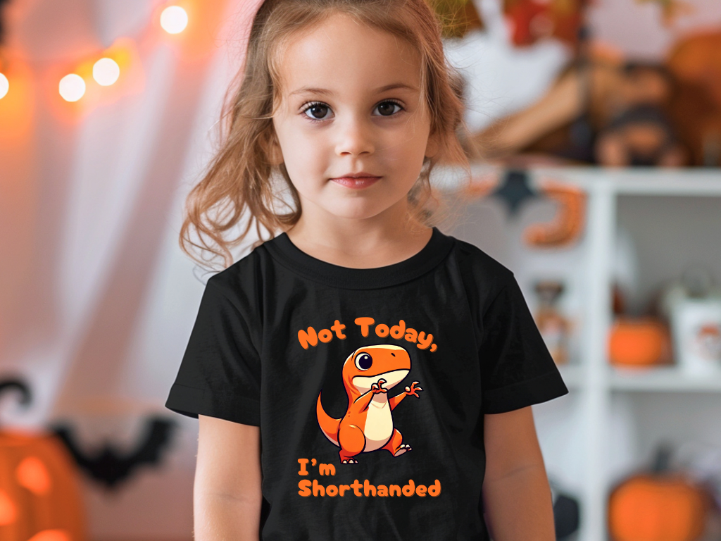 Orange Not Today, Im Shorthanded Toddler Size T-Shirt Stem children who Love Dinosaurs Tshirts