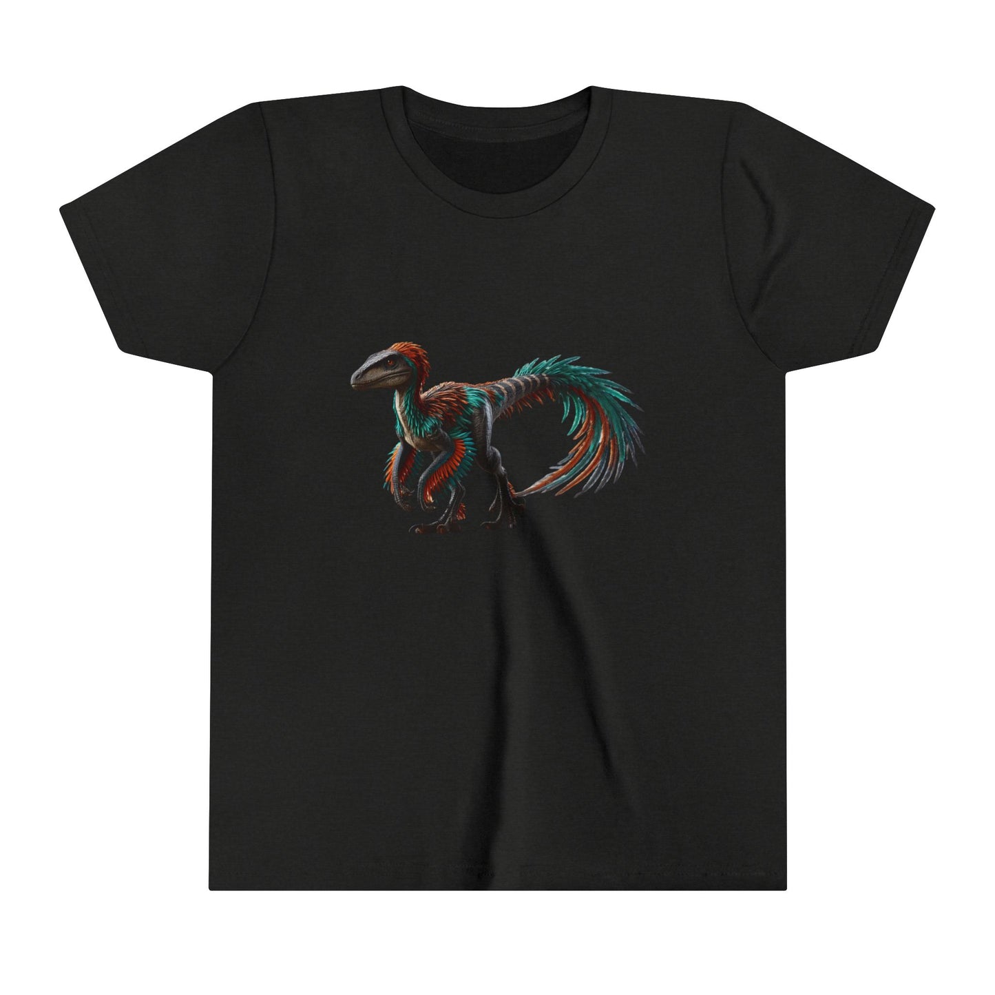 Youth Bright & Bold Velociraptor Tee β Adorable Dino Fun in Orange & Green! π¦ππΏ - Unisex Jersey Short Sleeve Tee Super Comfy Dino T-Shirt Gift
