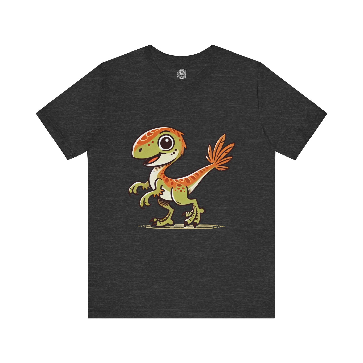 Playful Green Velociraptor Tee β Cute Dino Style with a Splash of Fun! π¦ππΏ - Unisex Jersey Short Sleeve Tee Super Comfy Dino T-Shirt Gift