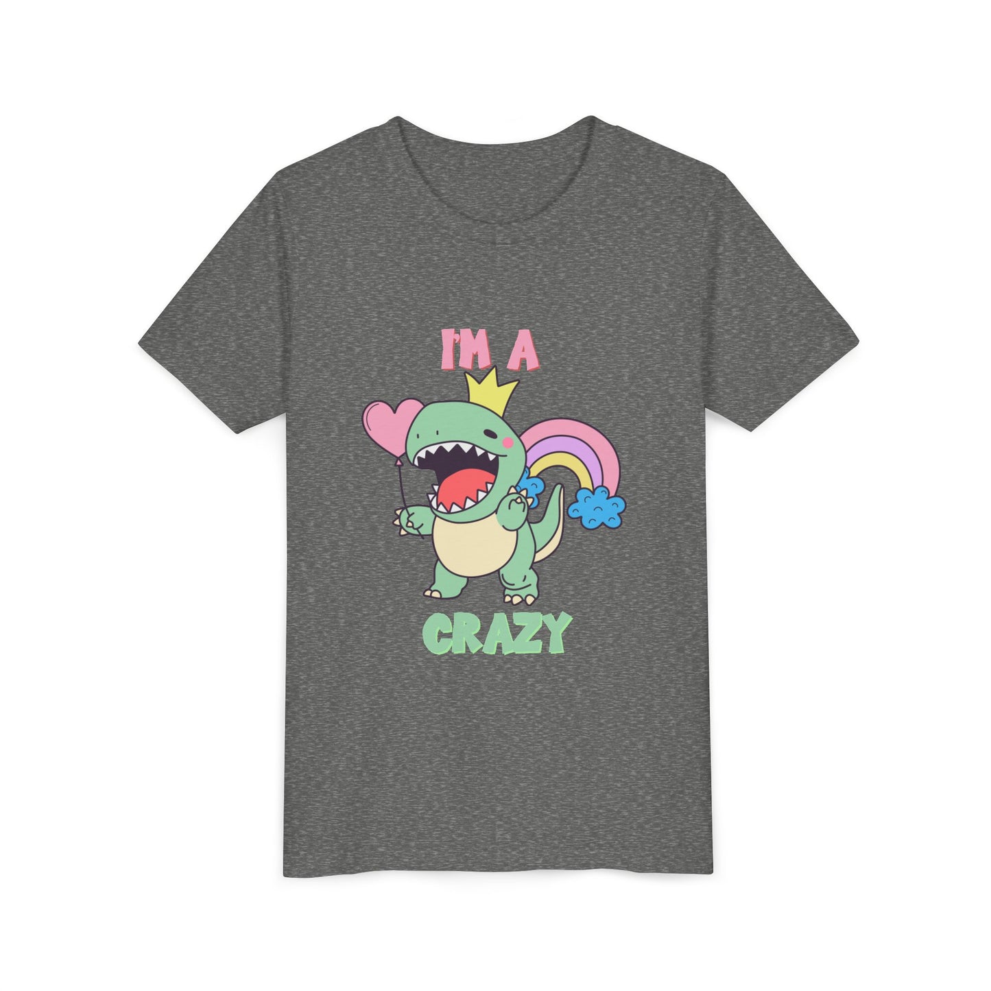 Crazy Cretaceous Cutie Youth Size T-Shirt for kids who love dinosaurs