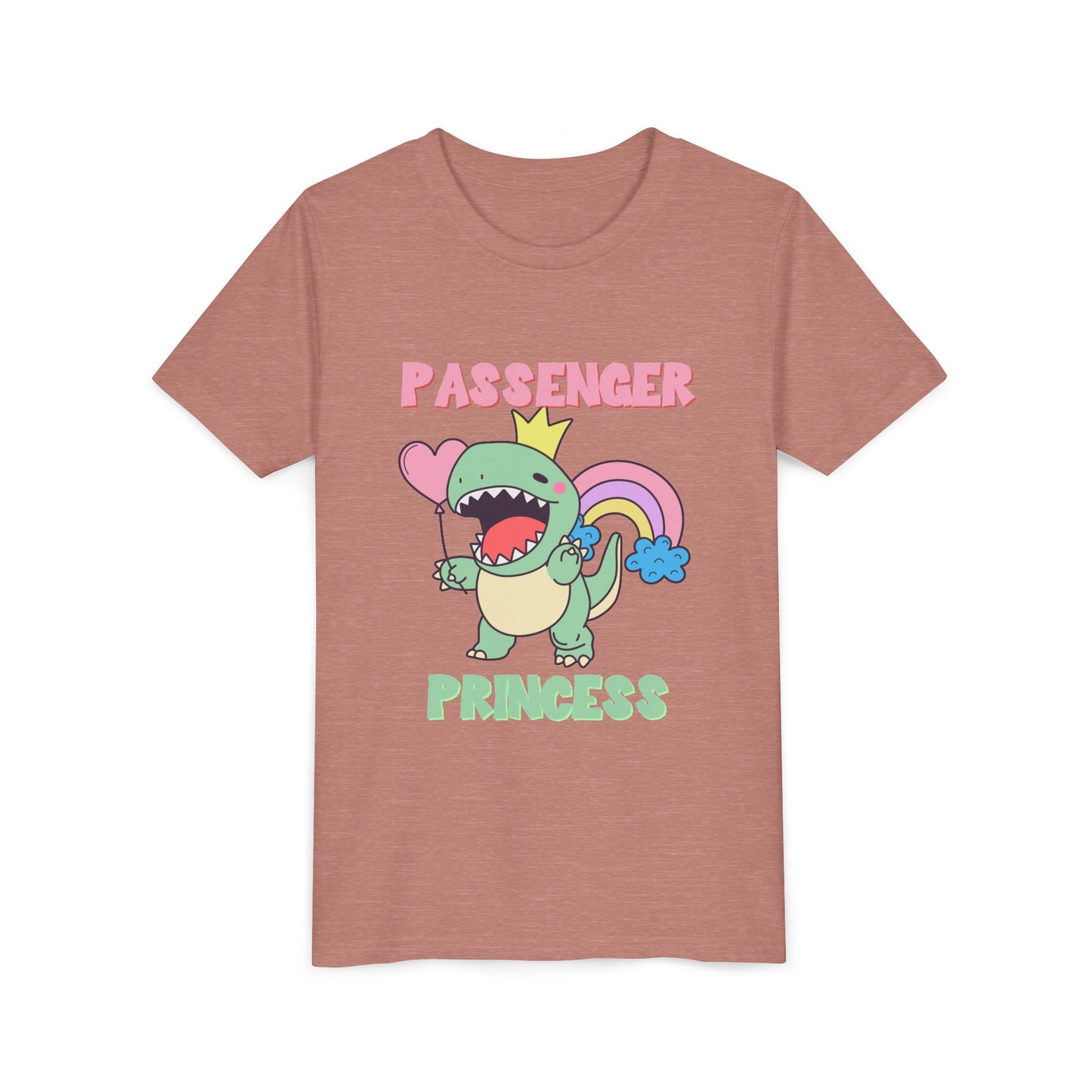 Passenger Princess Rex Youth Size T-Shirt for kids who love dinosaurs