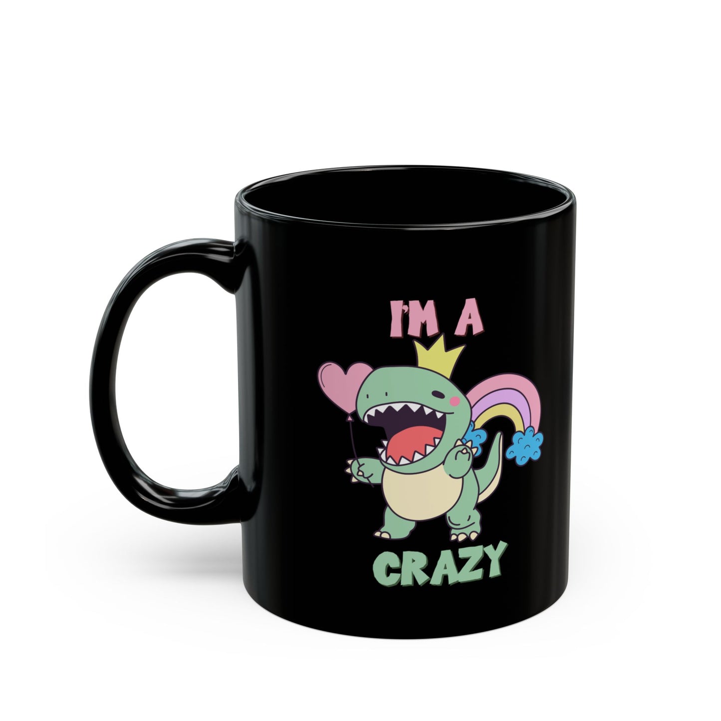 Crazy Cretaceous Cutie Black Mug (11oz, 15oz)
