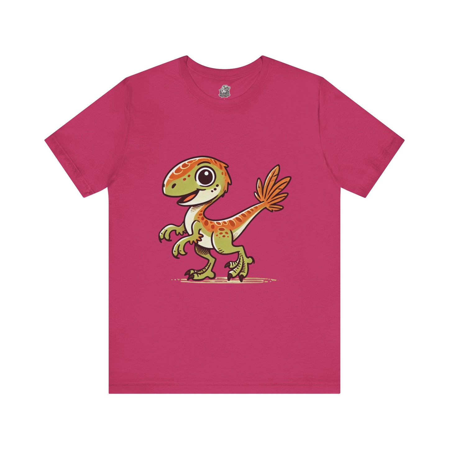 Playful Green Velociraptor Tee β Cute Dino Style with a Splash of Fun! π¦ππΏ - Unisex Jersey Short Sleeve Tee Super Comfy Dino T-Shirt Gift