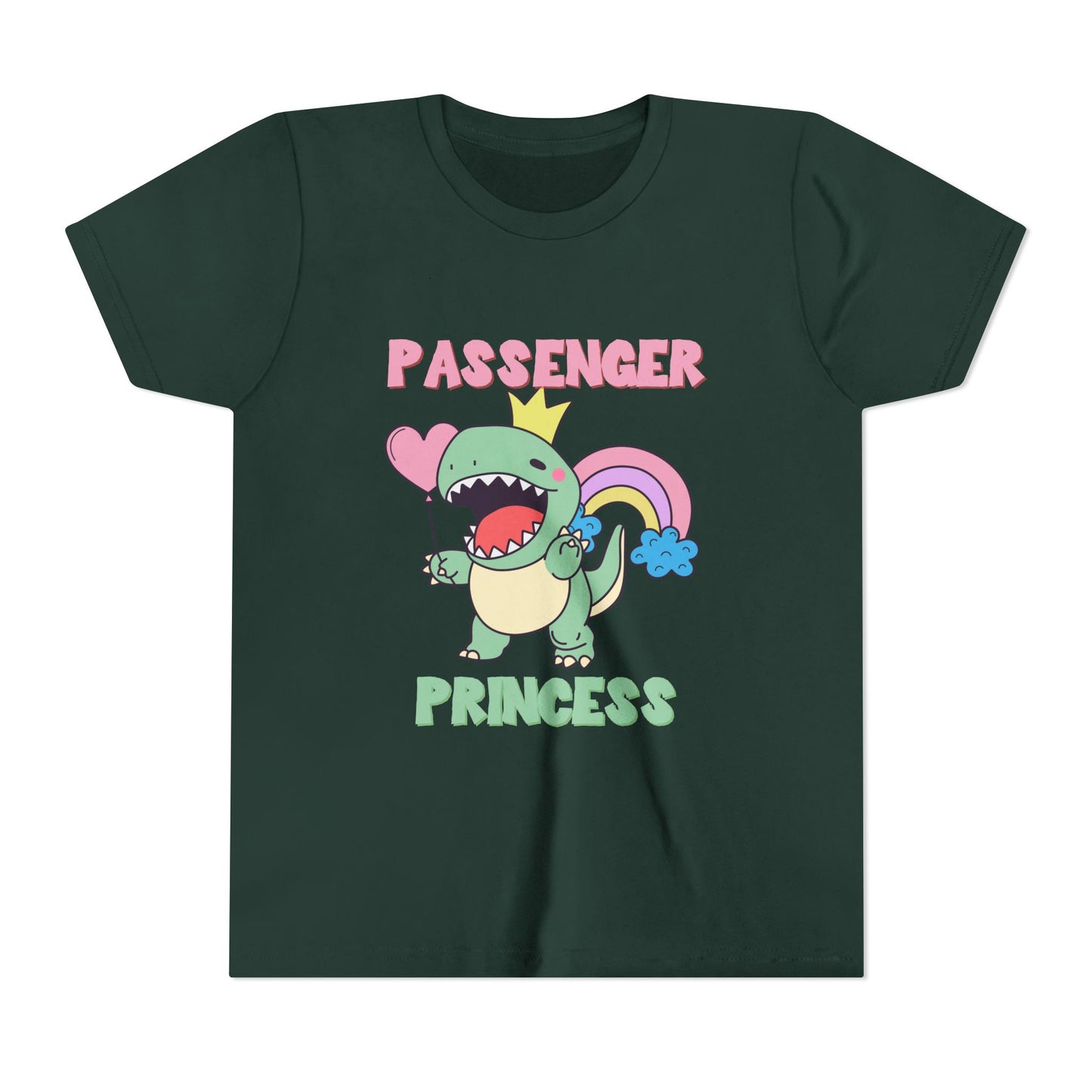 Passenger Princess Rex Youth Size T-Shirt for kids who love dinosaurs