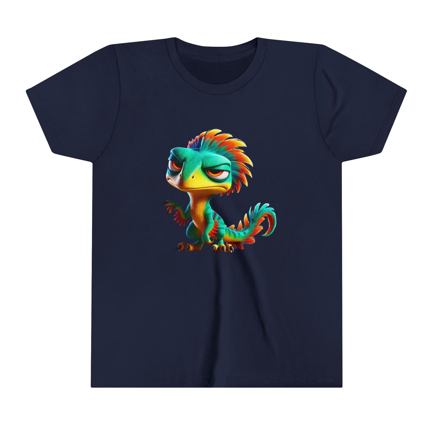 Youth Colorful & Feisty Velociraptor – Unleash the Attitude!- Unisex Jersey Short Sleeve Tee Super Comfy Dino T-Shirt Gift