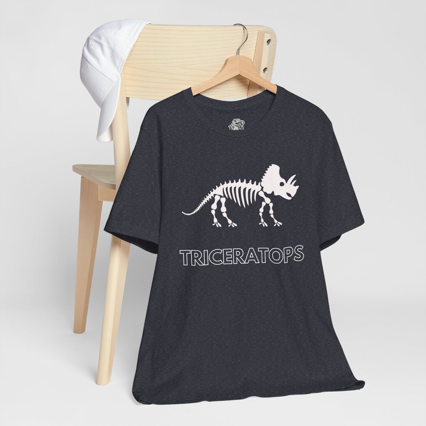 Triceratops Skeleton Unisex T-Shirt – Fun & Quirky Blue T-Rex Design for Dino Lovers"
