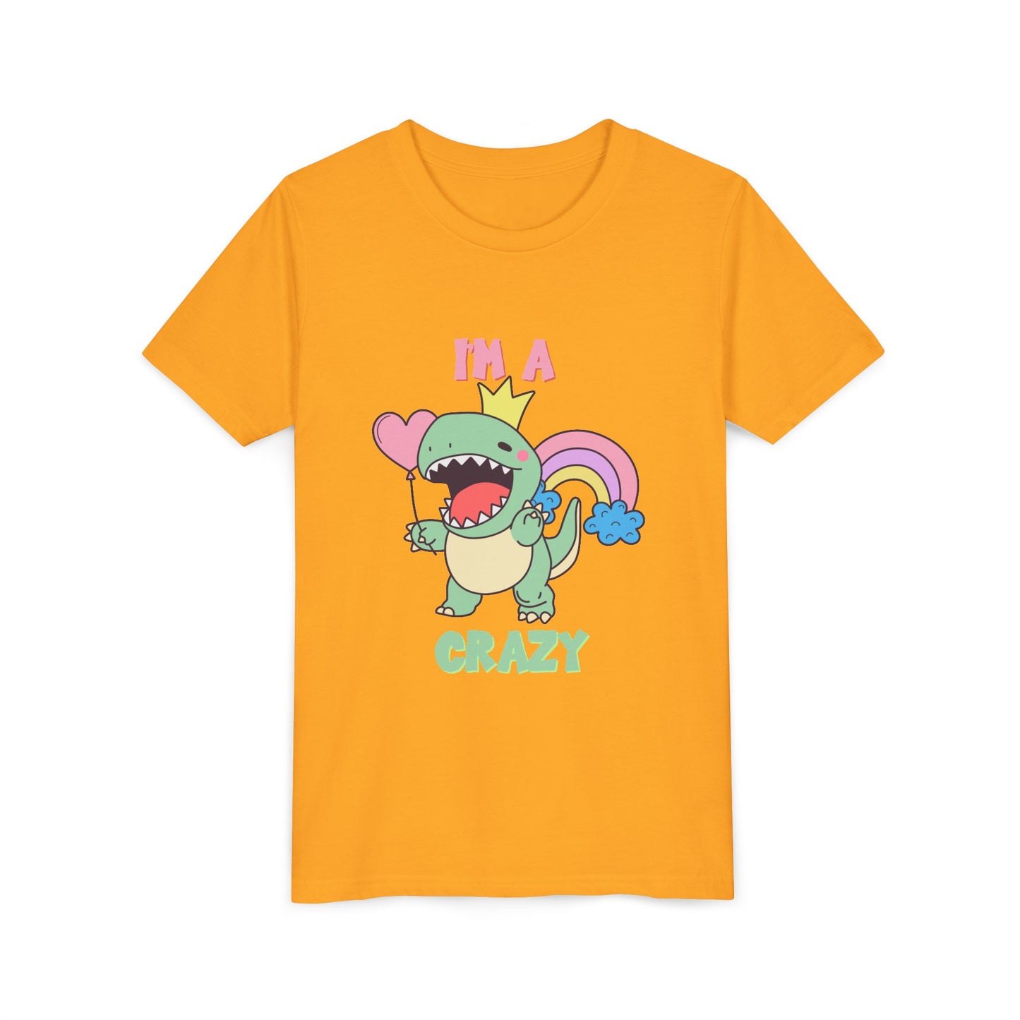 Crazy Cretaceous Cutie Youth Size T-Shirt for kids who love dinosaurs