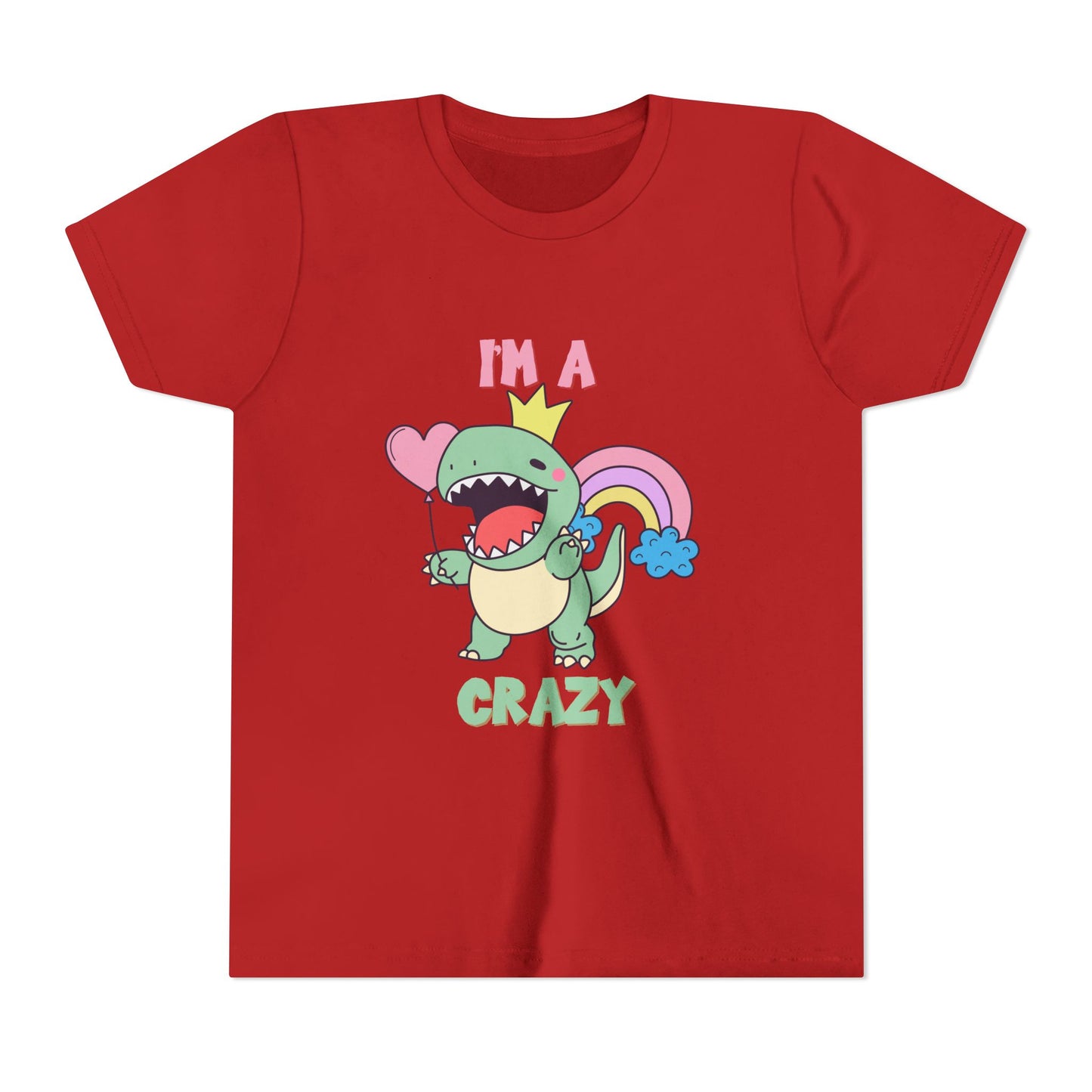Crazy Cretaceous Cutie Youth Size T-Shirt for kids who love dinosaurs
