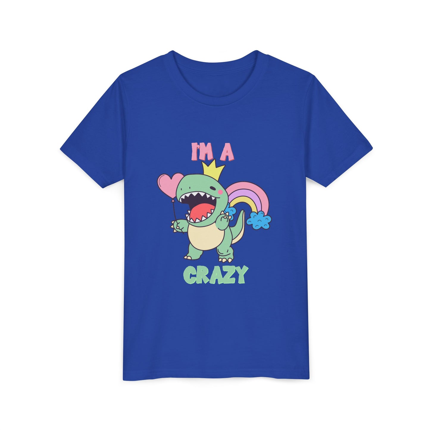 Crazy Cretaceous Cutie Youth Size T-Shirt for kids who love dinosaurs
