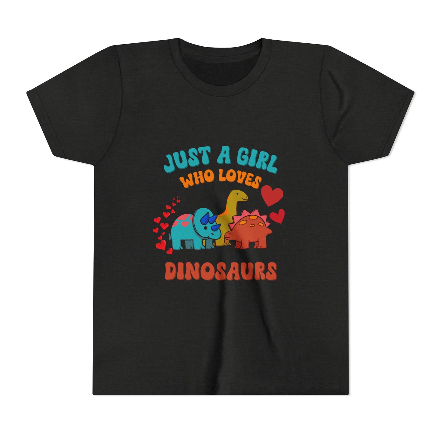 Just a Girl Who Loves Dinosaurs Youth Size T-Shirt Stem Tweens and Teens who Love Dinosaurs Tshirts