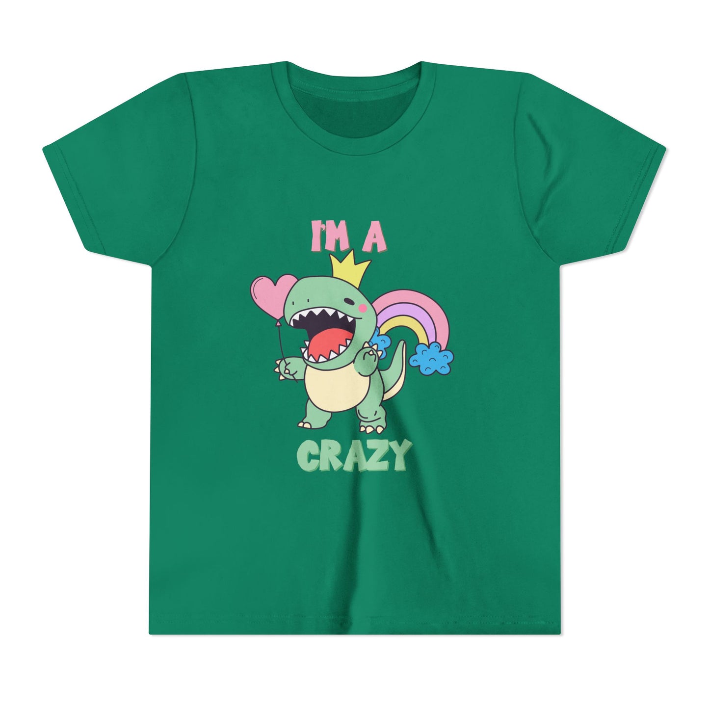 Crazy Cretaceous Cutie Youth Size T-Shirt for kids who love dinosaurs