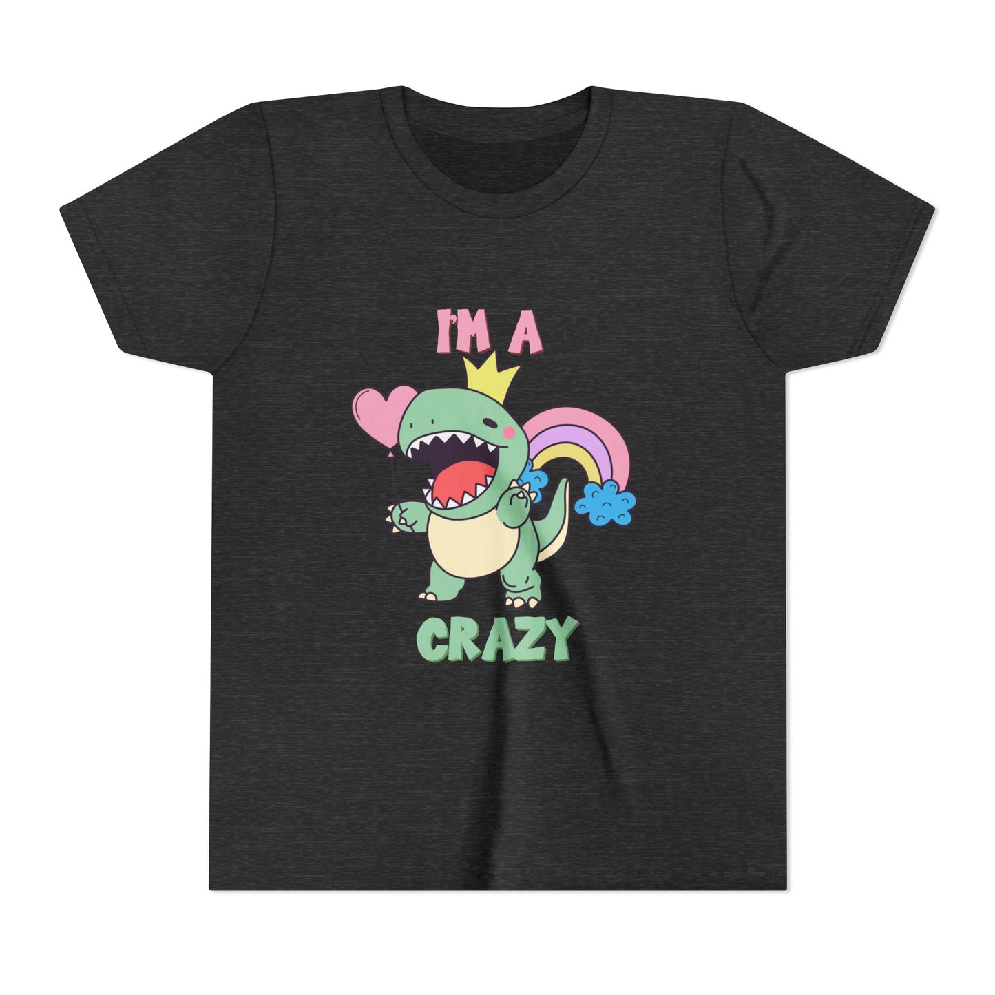 Crazy Cretaceous Cutie Youth Size T-Shirt for kids who love dinosaurs