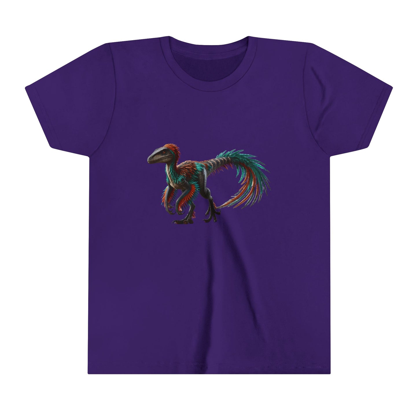 Youth Bright & Bold Velociraptor Tee β Adorable Dino Fun in Orange & Green! π¦ππΏ - Unisex Jersey Short Sleeve Tee Super Comfy Dino T-Shirt Gift