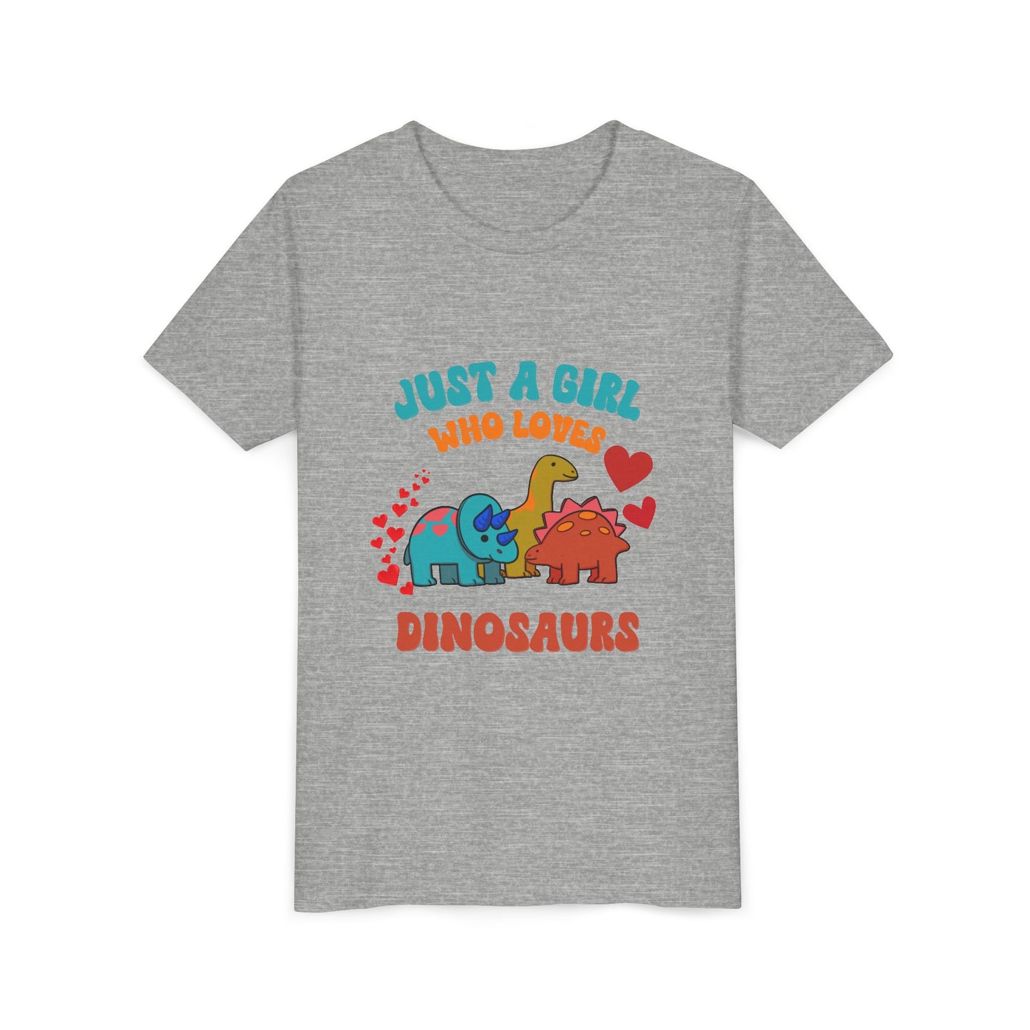 Just a Girl Who Loves Dinosaurs Youth Size T-Shirt Stem Tweens and Teens who Love Dinosaurs Tshirts