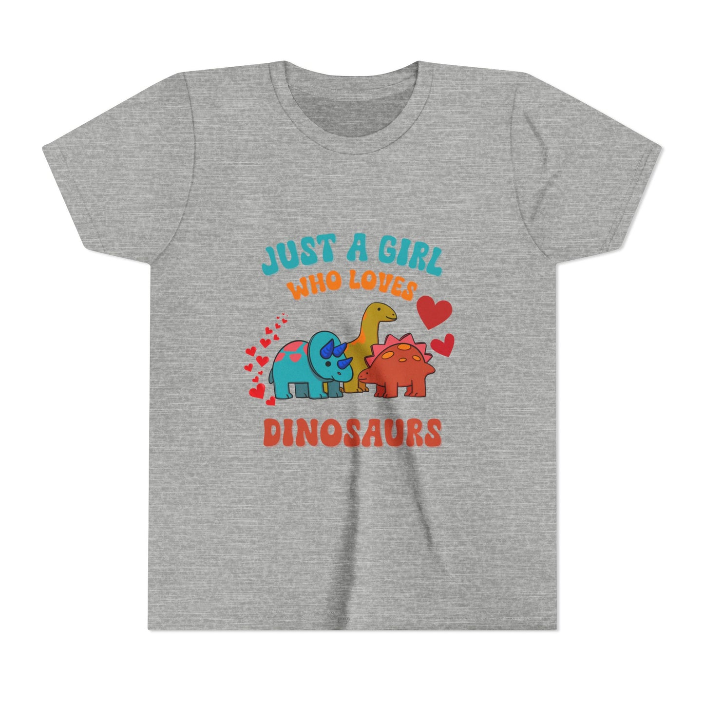 Just a Girl Who Loves Dinosaurs Youth Size T-Shirt Stem Tweens and Teens who Love Dinosaurs Tshirts
