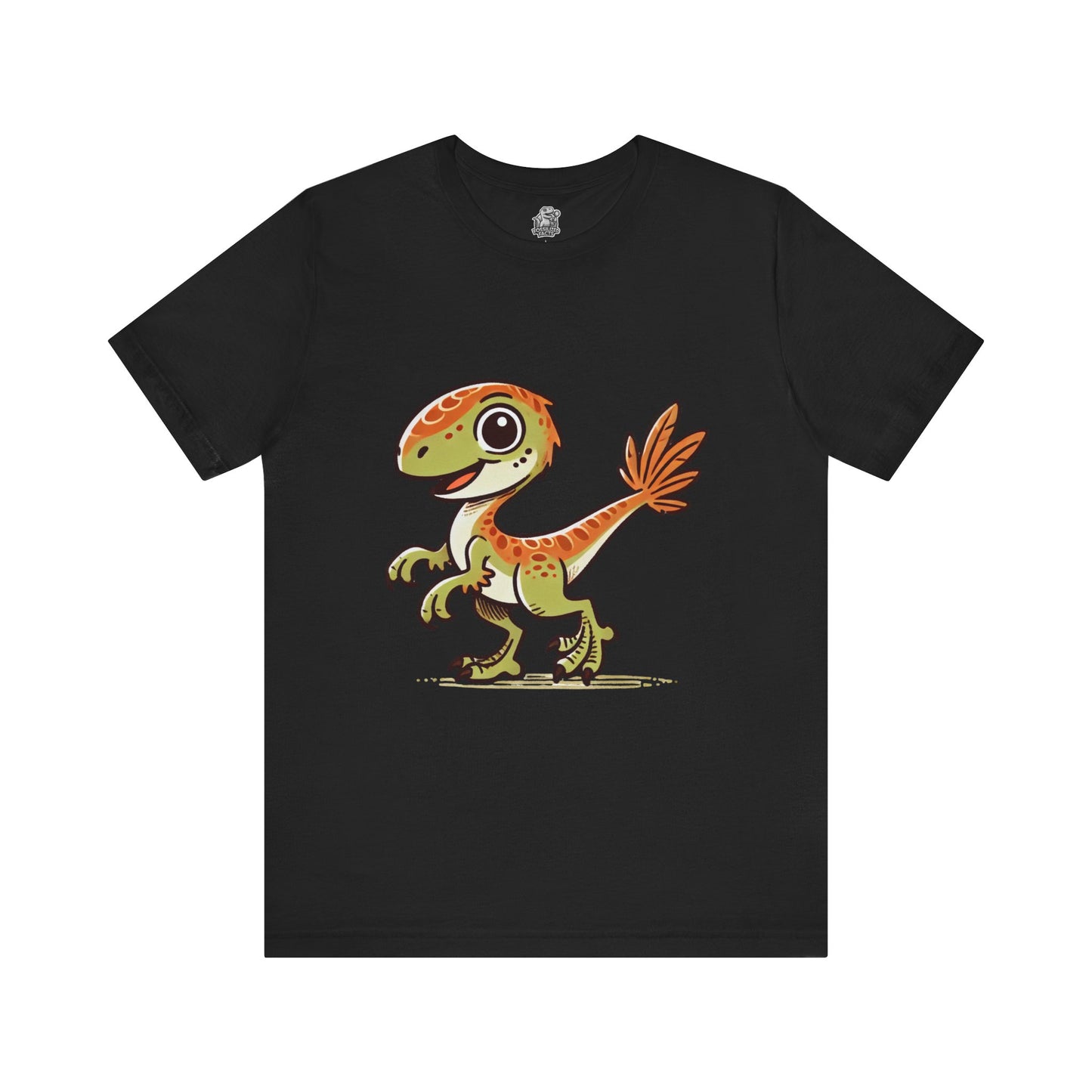 Playful Green Velociraptor Tee β Cute Dino Style with a Splash of Fun! π¦ππΏ - Unisex Jersey Short Sleeve Tee Super Comfy Dino T-Shirt Gift