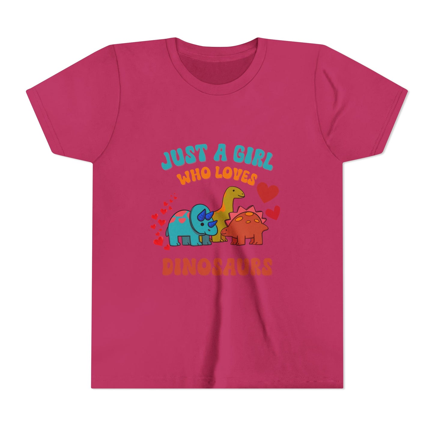 Just a Girl Who Loves Dinosaurs Youth Size T-Shirt Stem Tweens and Teens who Love Dinosaurs Tshirts