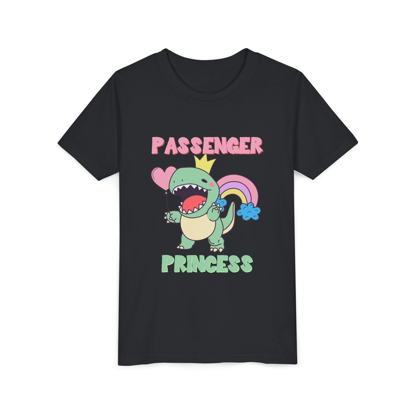 Passenger Princess Rex Youth Size T-Shirt for kids who love dinosaurs