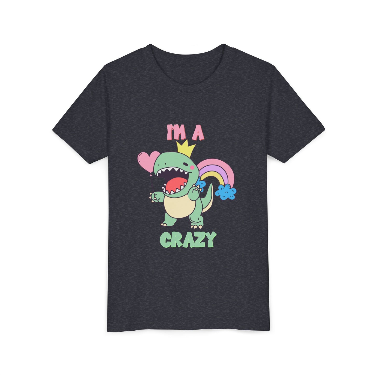 Crazy Cretaceous Cutie Youth Size T-Shirt for kids who love dinosaurs