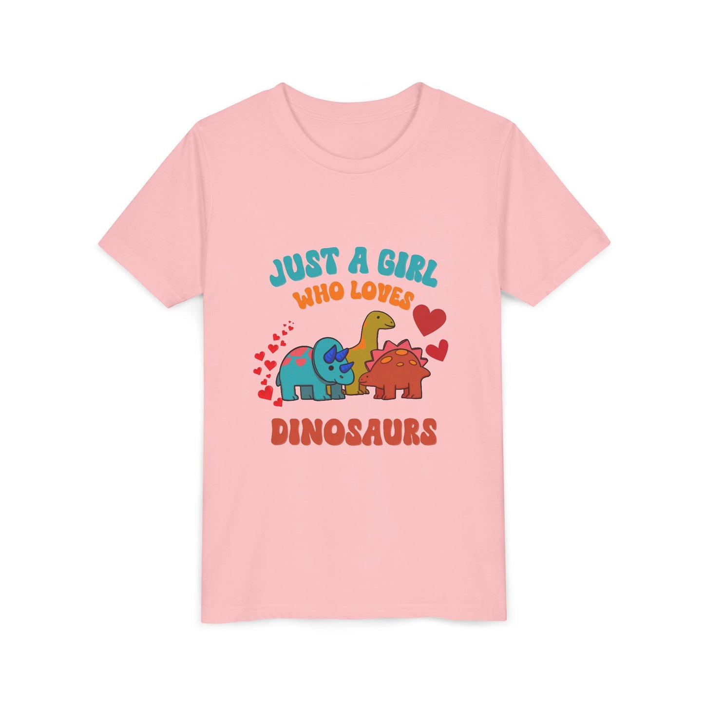 Just a Girl Who Loves Dinosaurs Youth Size T-Shirt Stem Tweens and Teens who Love Dinosaurs Tshirts