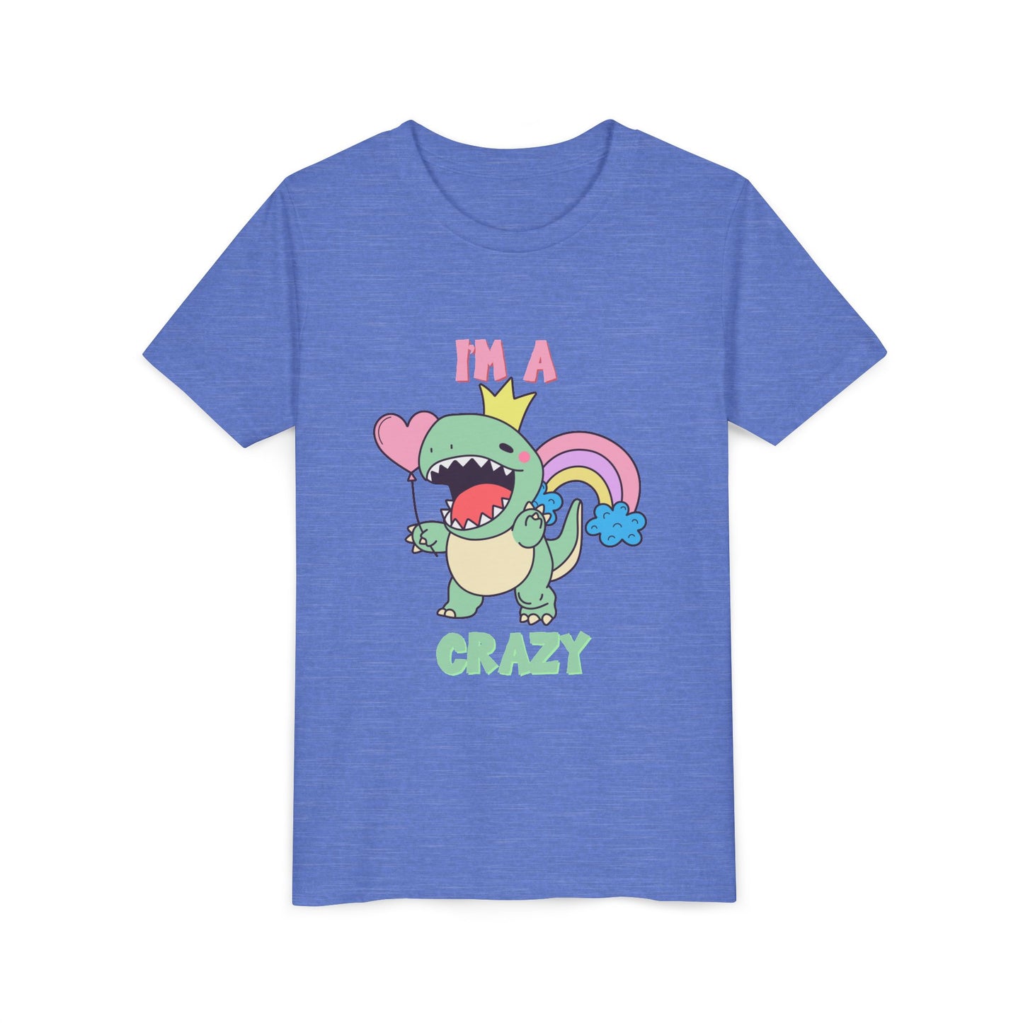 Crazy Cretaceous Cutie Youth Size T-Shirt for kids who love dinosaurs