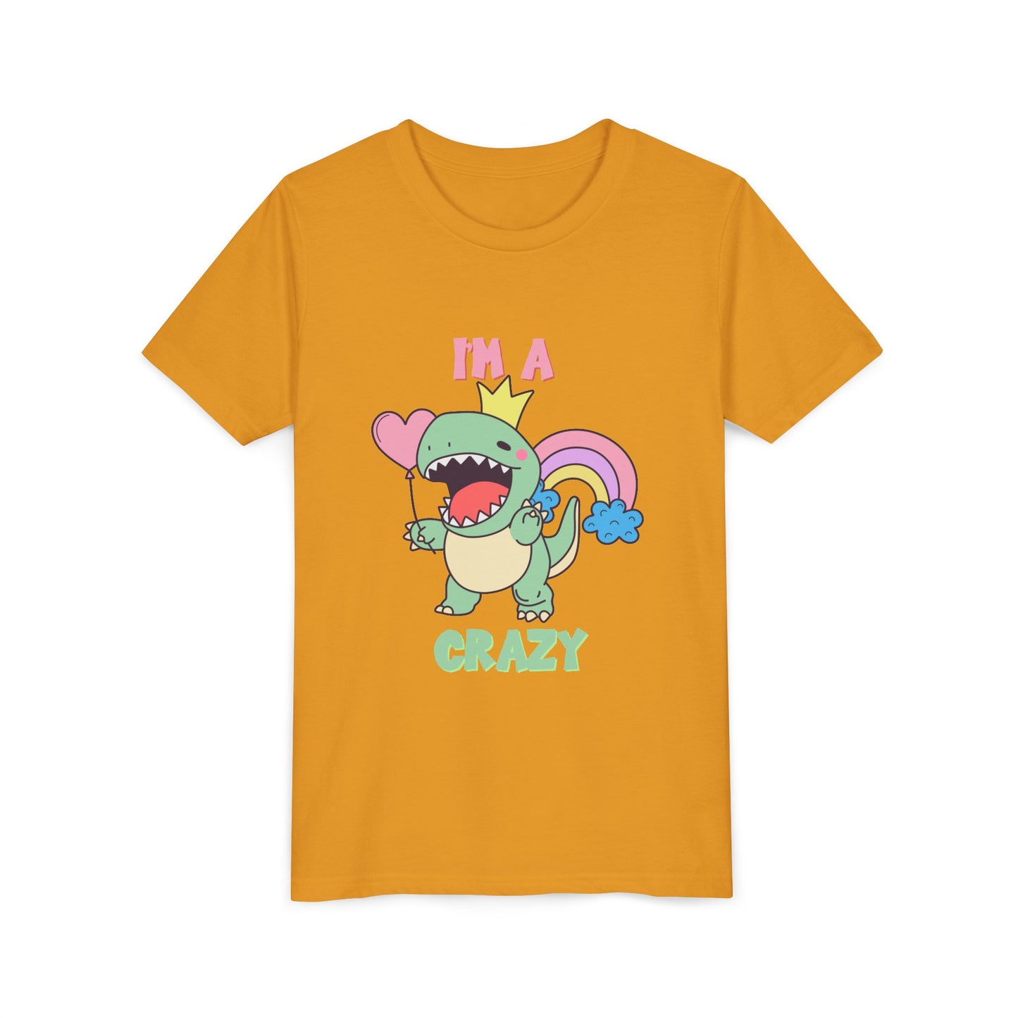 Crazy Cretaceous Cutie Youth Size T-Shirt for kids who love dinosaurs
