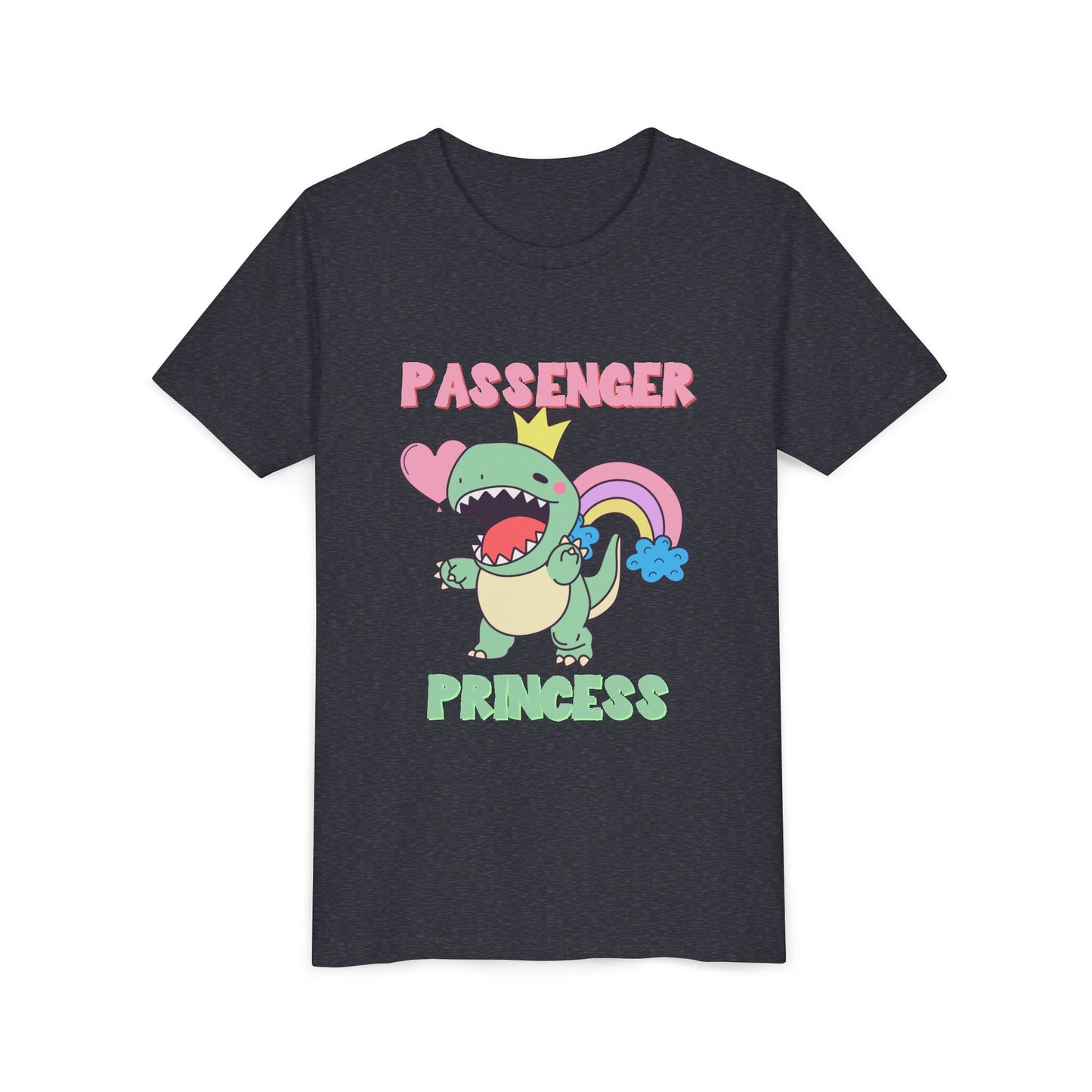 Passenger Princess Rex Youth Size T-Shirt for kids who love dinosaurs