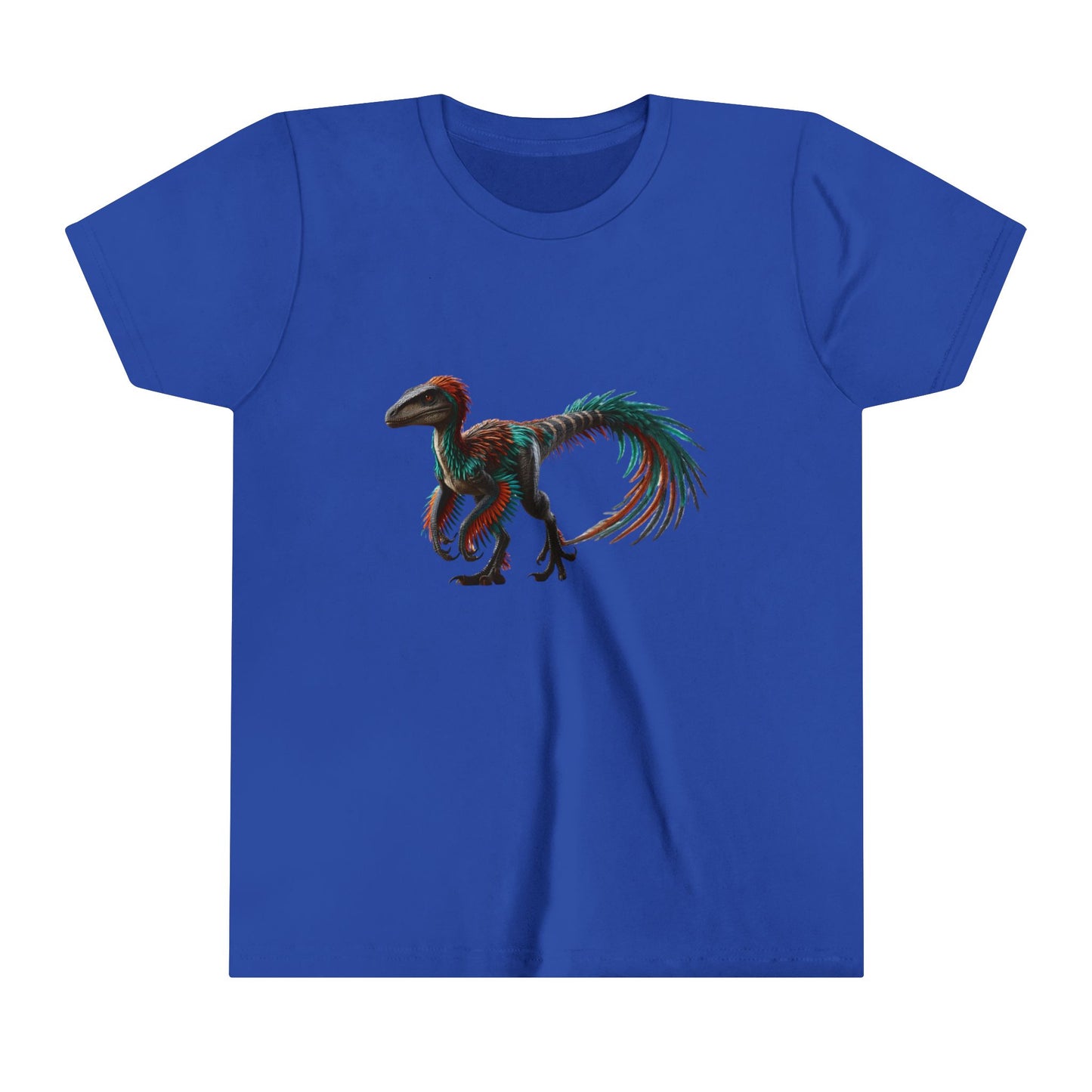 Youth Bright & Bold Velociraptor Tee β Adorable Dino Fun in Orange & Green! π¦ππΏ - Unisex Jersey Short Sleeve Tee Super Comfy Dino T-Shirt Gift