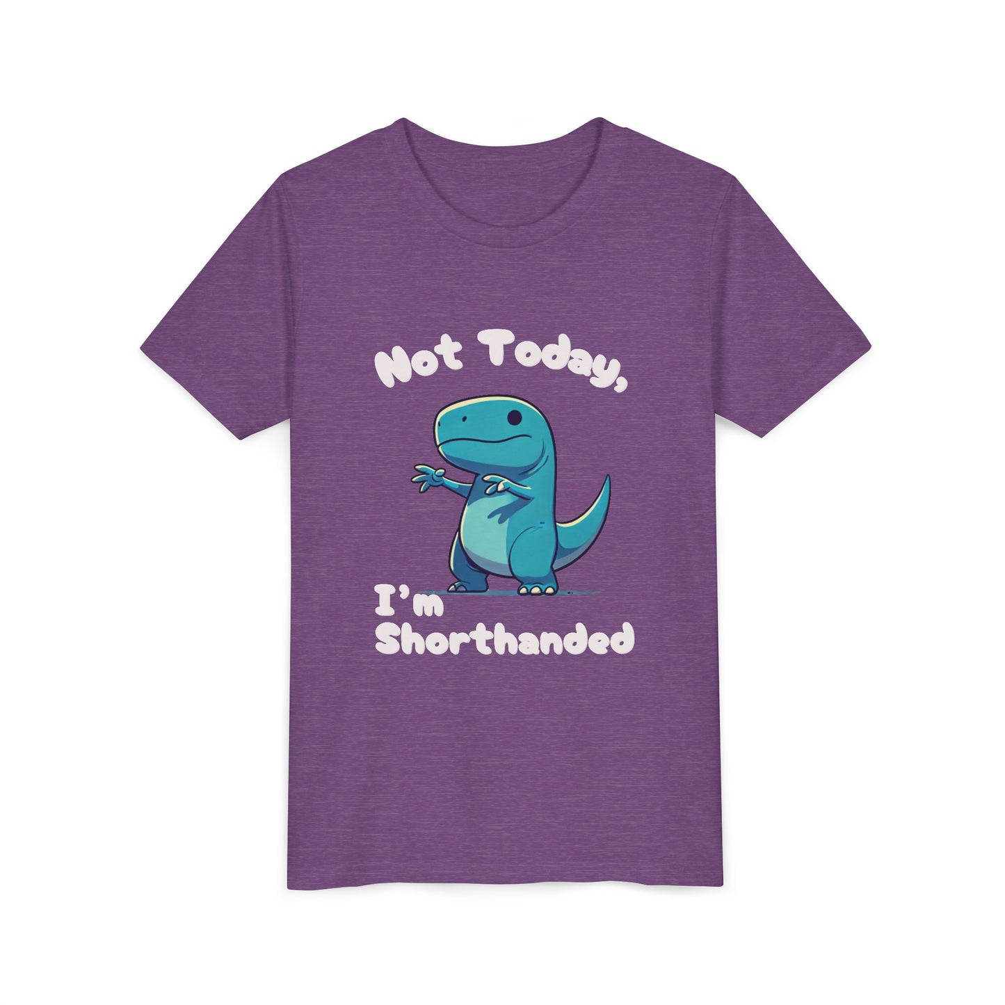 Bluey Not Today, Im Shorthanded Youth Size T-Shirt Stem Tweens and Teens who Love Dinosaurs Tshirts