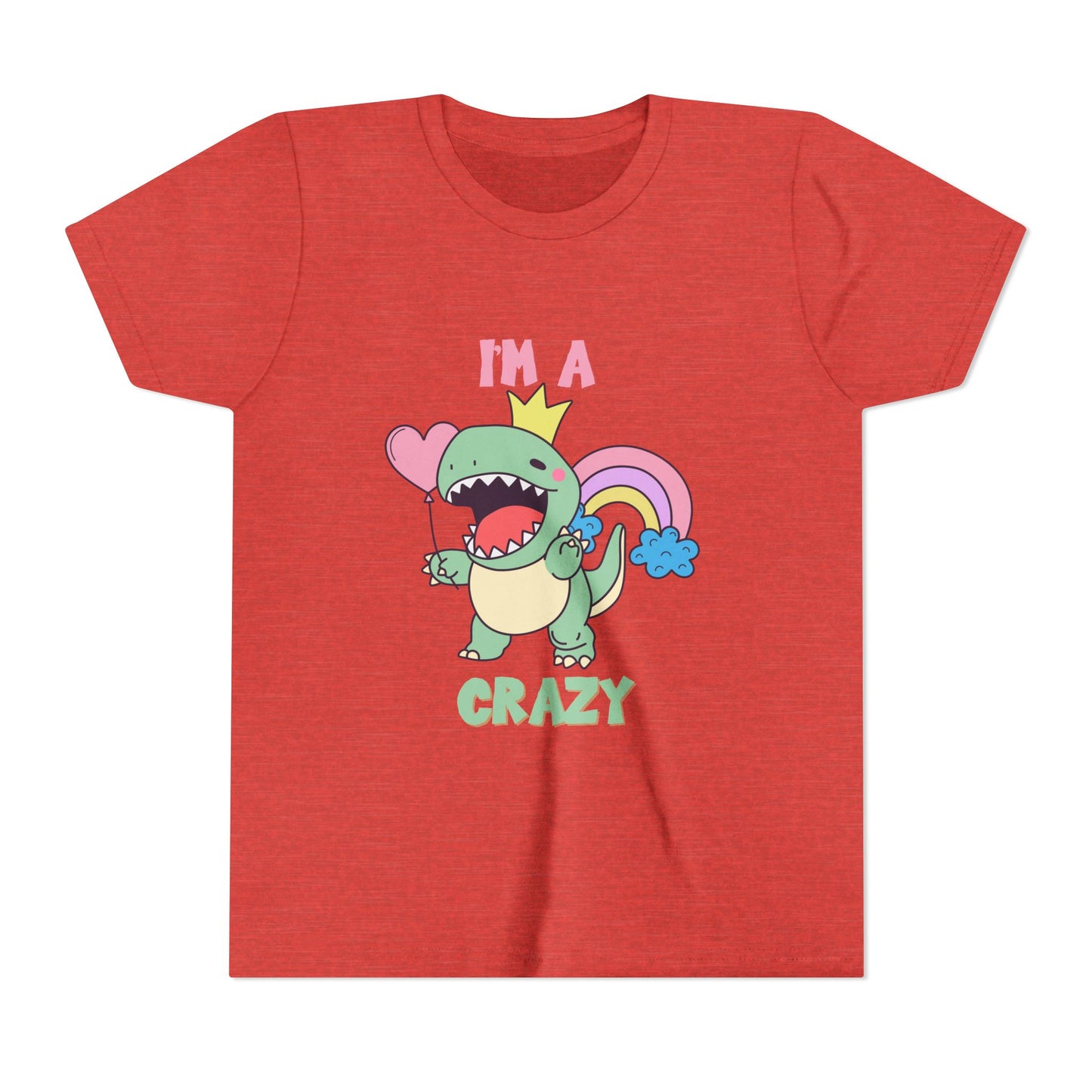 Crazy Cretaceous Cutie Youth Size T-Shirt for kids who love dinosaurs