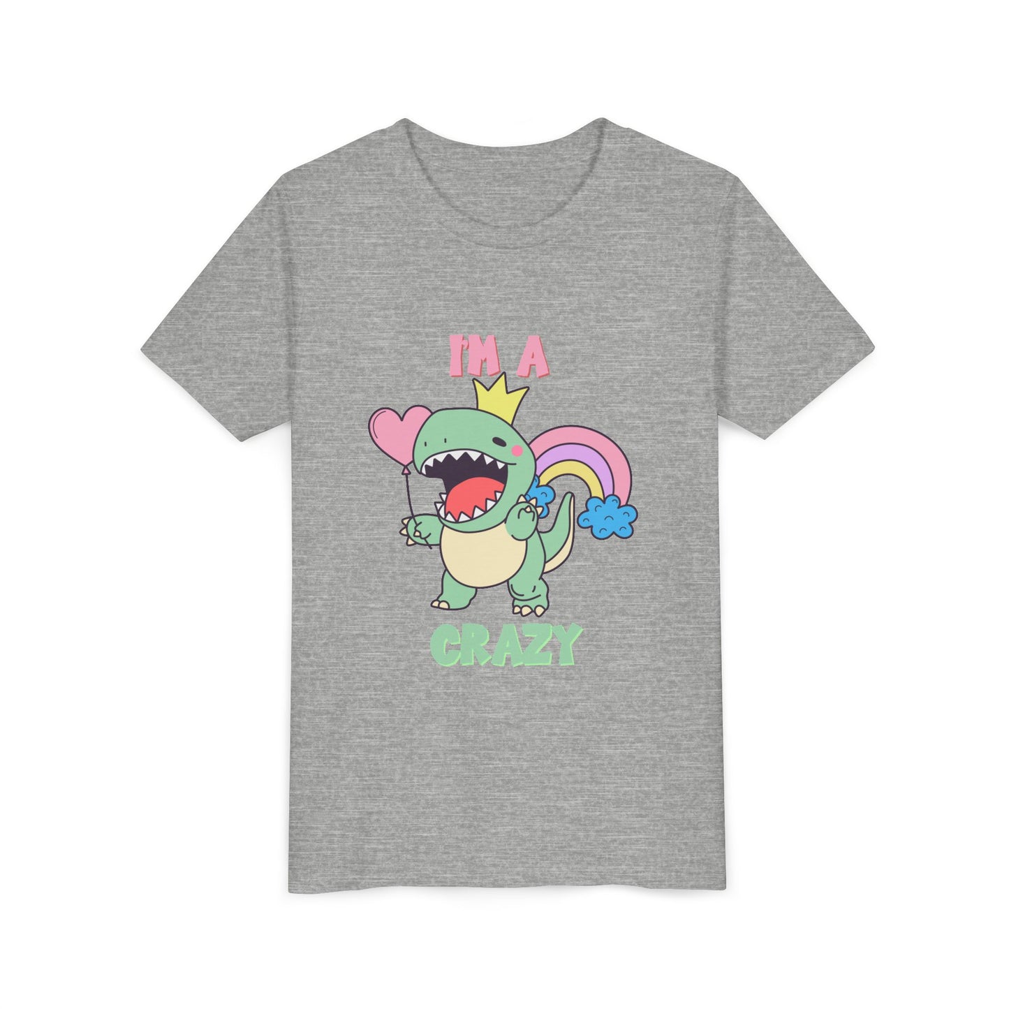 Crazy Cretaceous Cutie Youth Size T-Shirt for kids who love dinosaurs