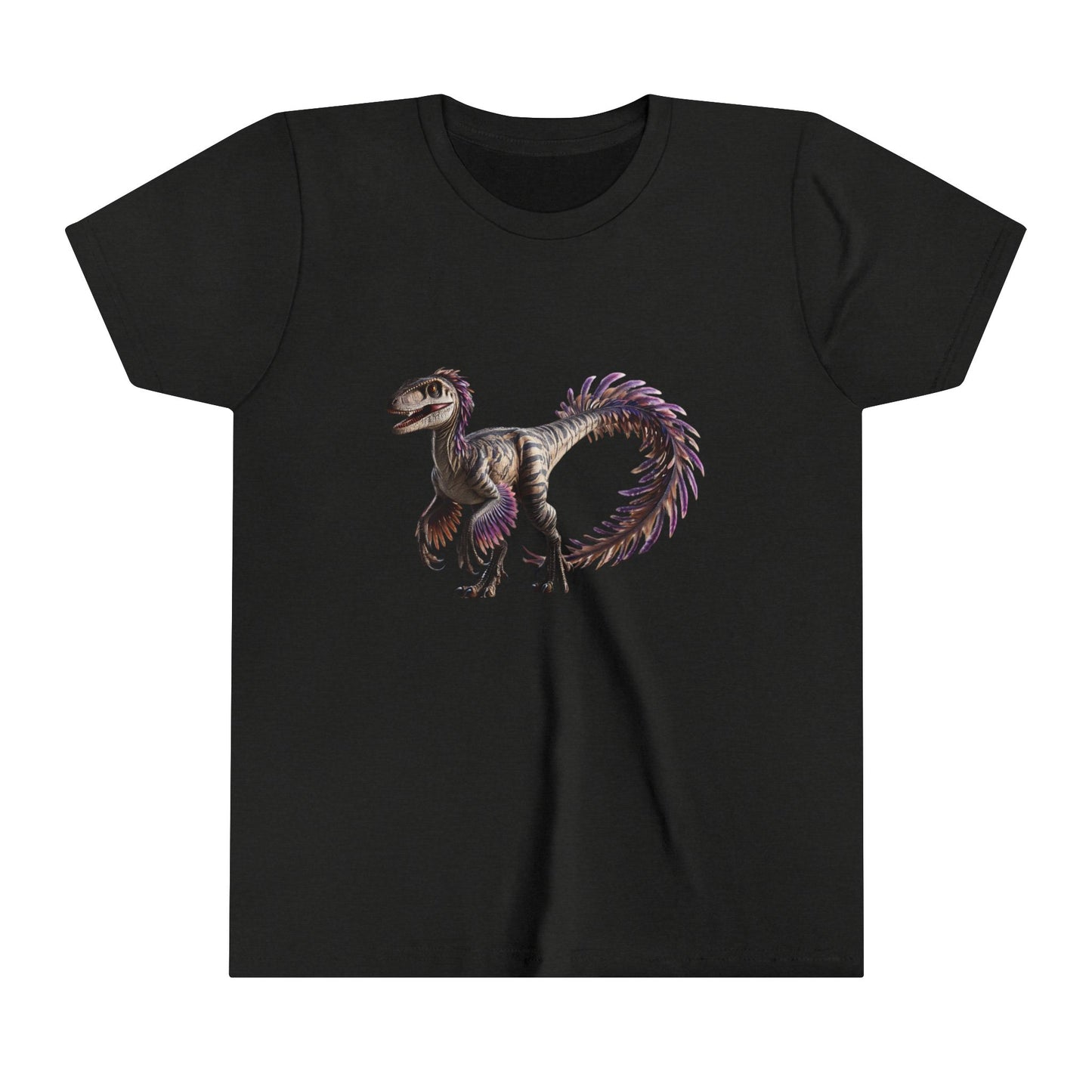 Youth Majestic Feathered Velociraptor Tee β Fierce, Fabulous, and Full of Flair! π¦πβ¨ - Unisex Jersey Short Sleeve Tee Super Comfy Dino T-Shirt Gift